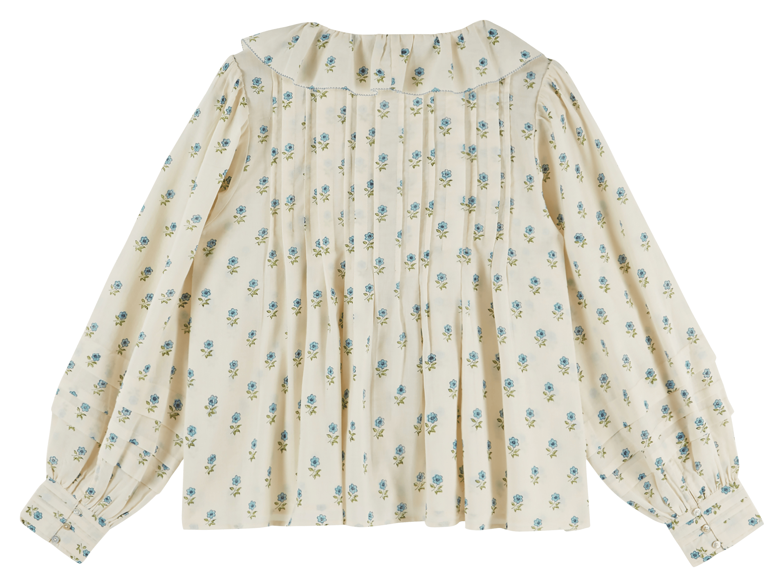Blouse col V en coton bio EMILE ET IDA Blanc