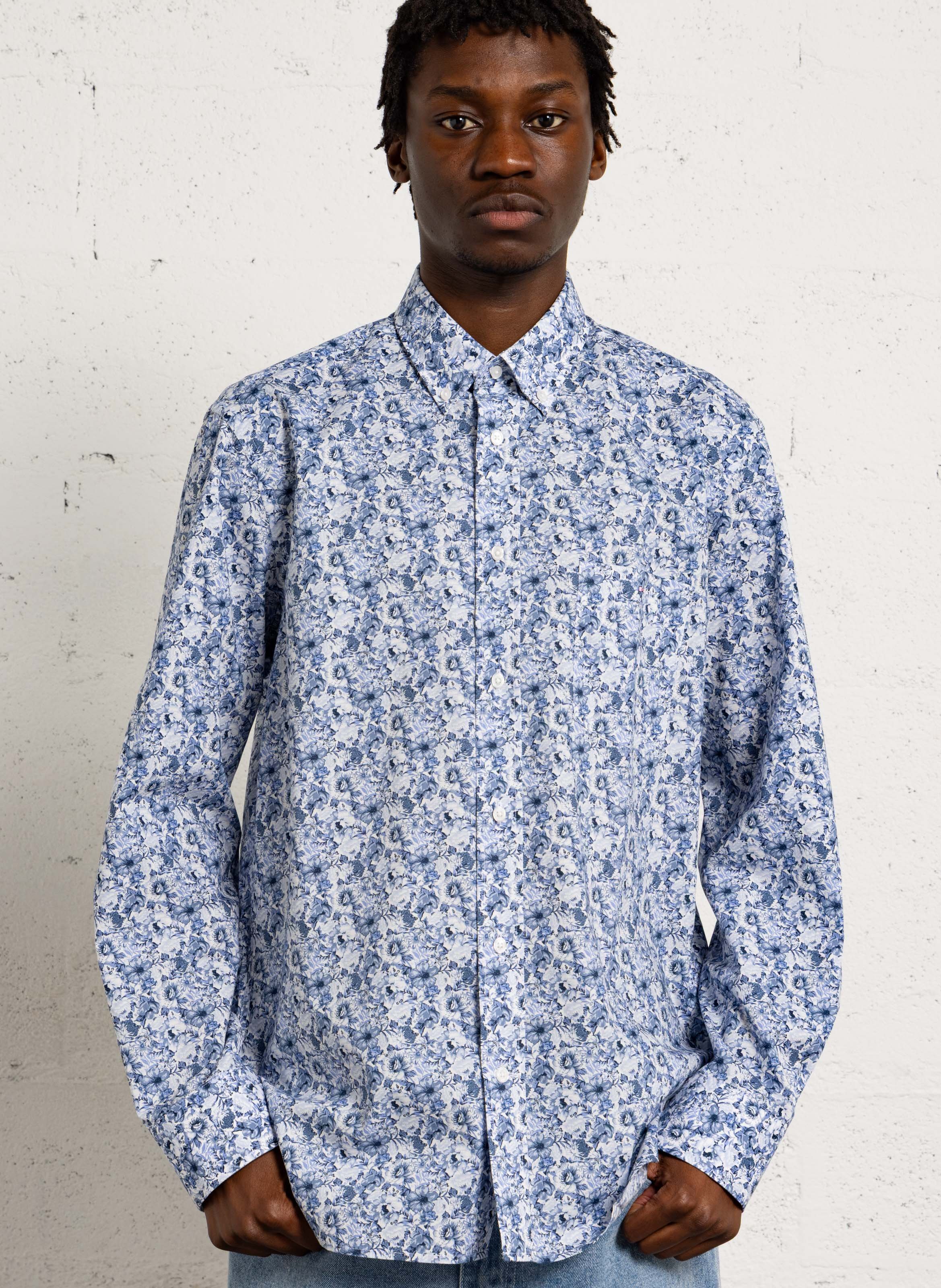 Chemise droite en coton EDEN PARK Rose