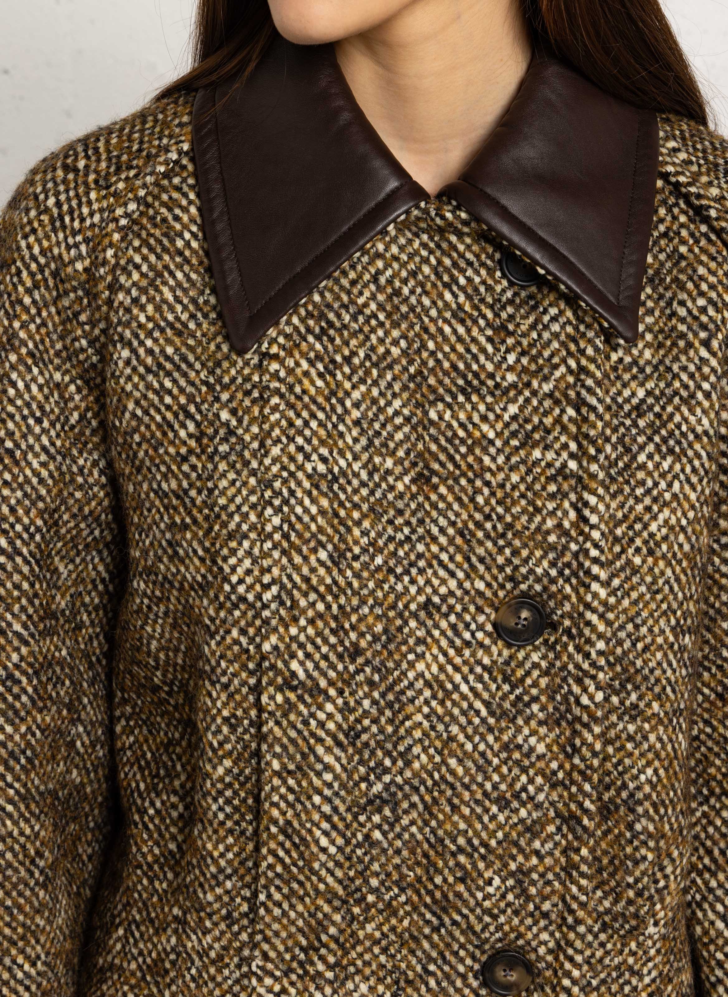 Kurze Tweed-Jacke MARGAUX LONNBERG Grau