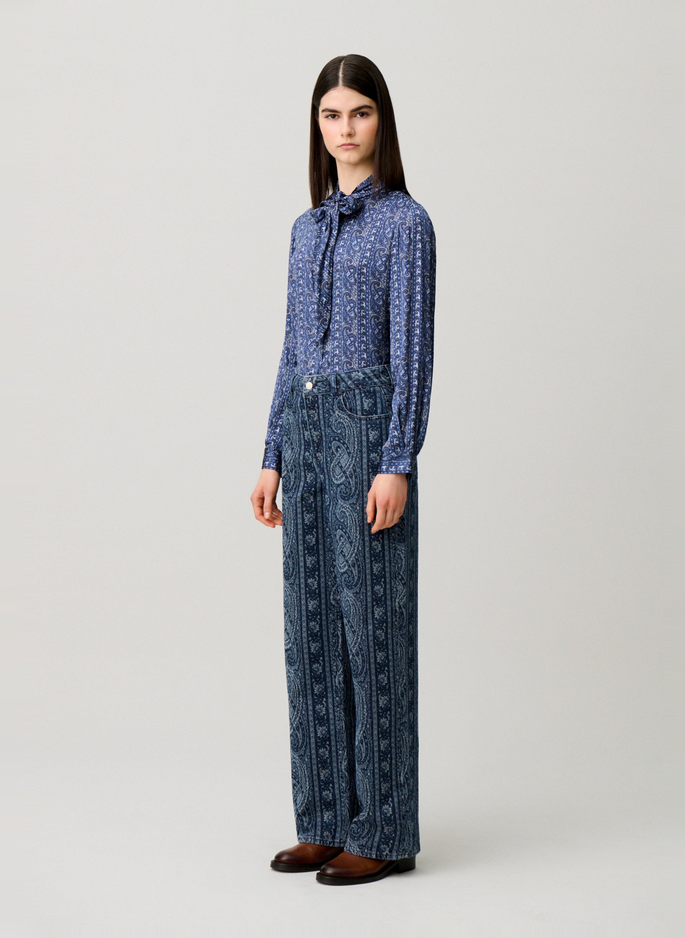 Rechte, katoenen jeans CLAUDIE PIERLOT Blauw
