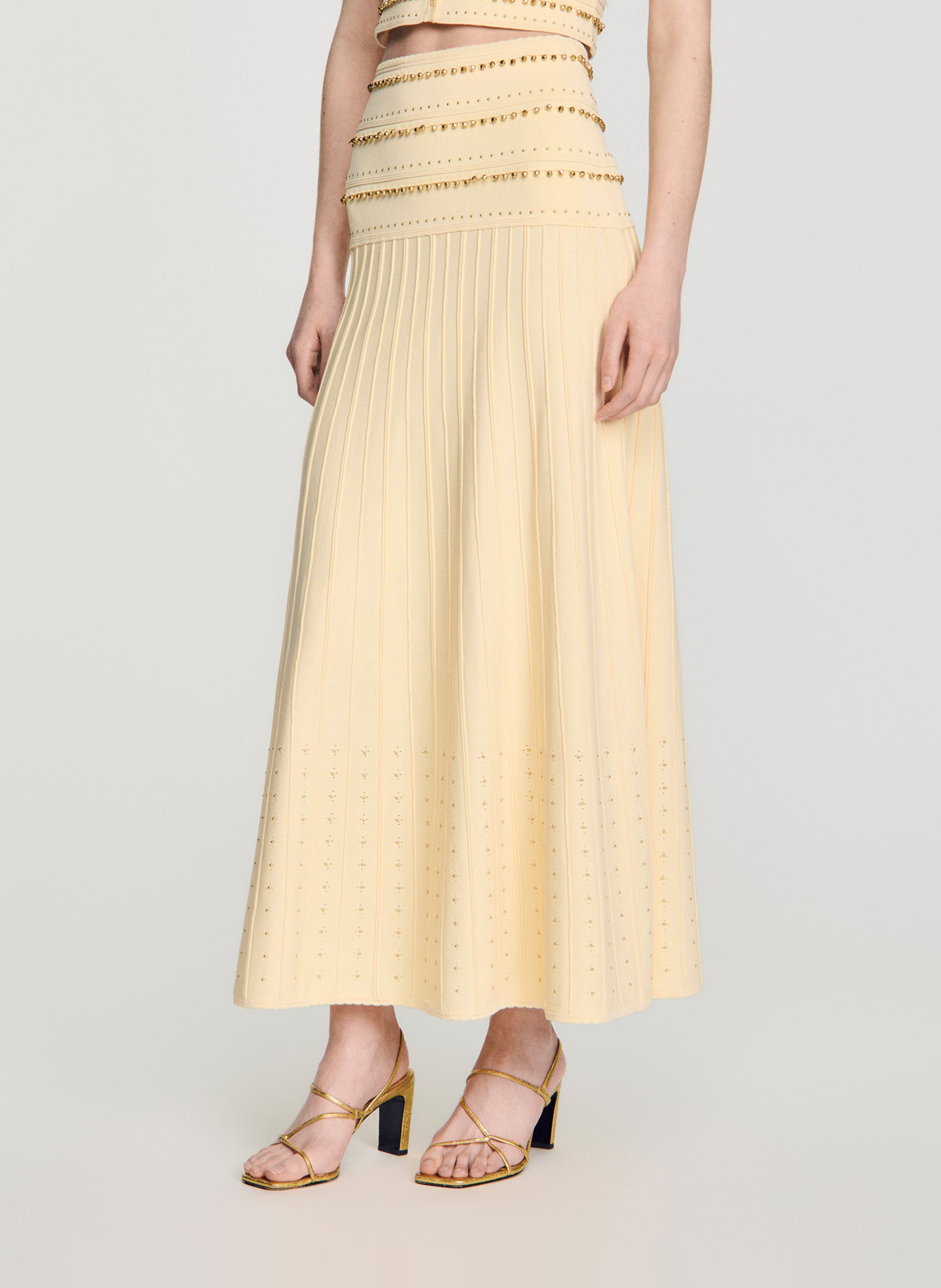Lange rok SANDRO Beige
