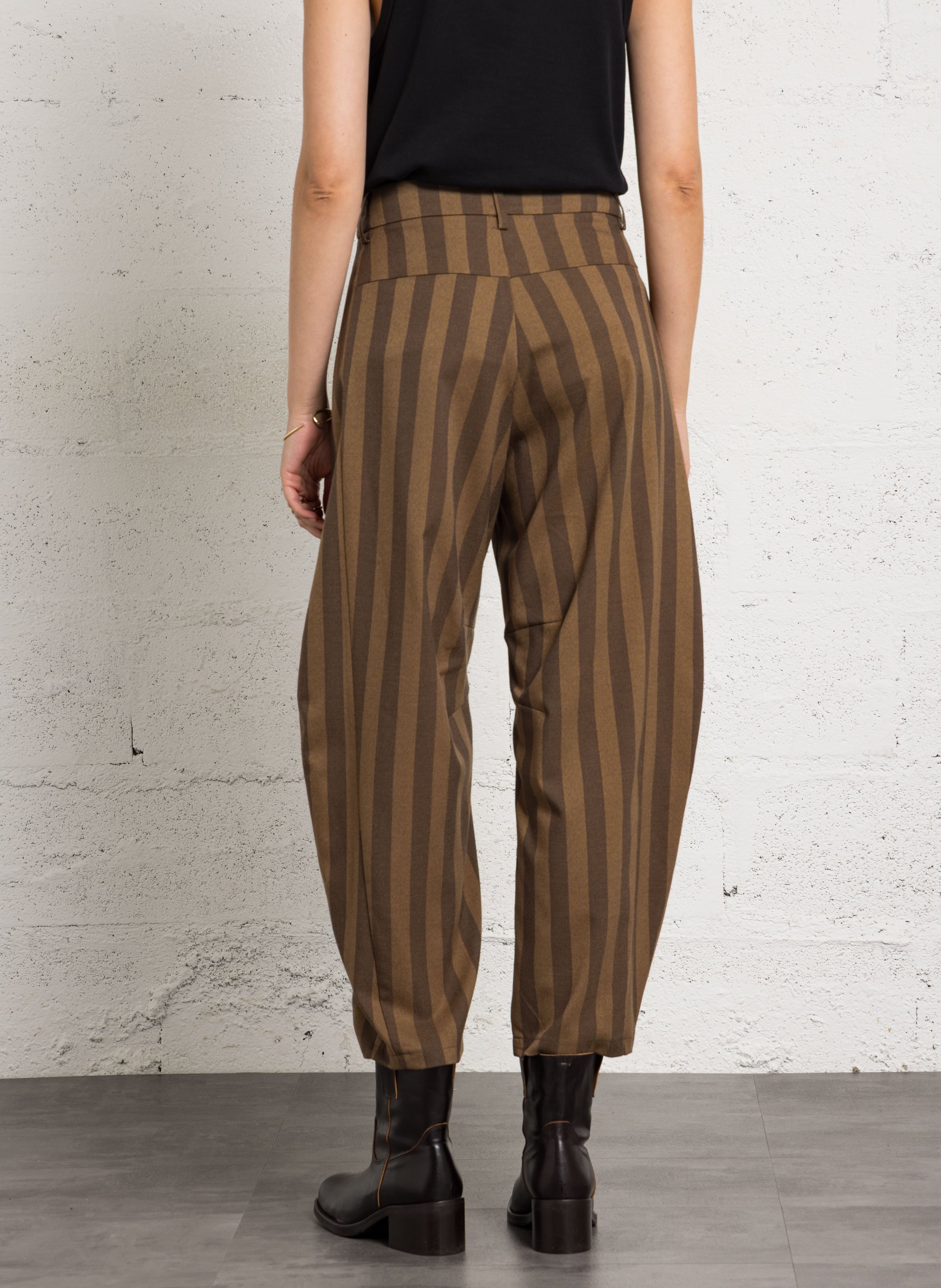 Striped balloon pants IMPERIAL Brown