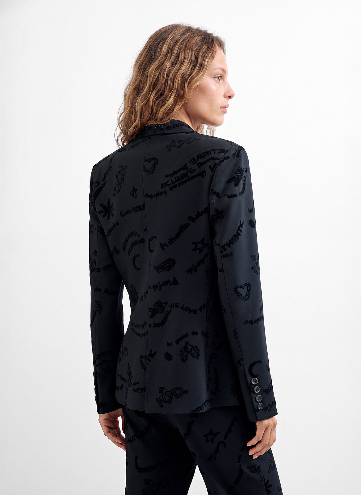 Veste col tailleur DESIGUAL Noir