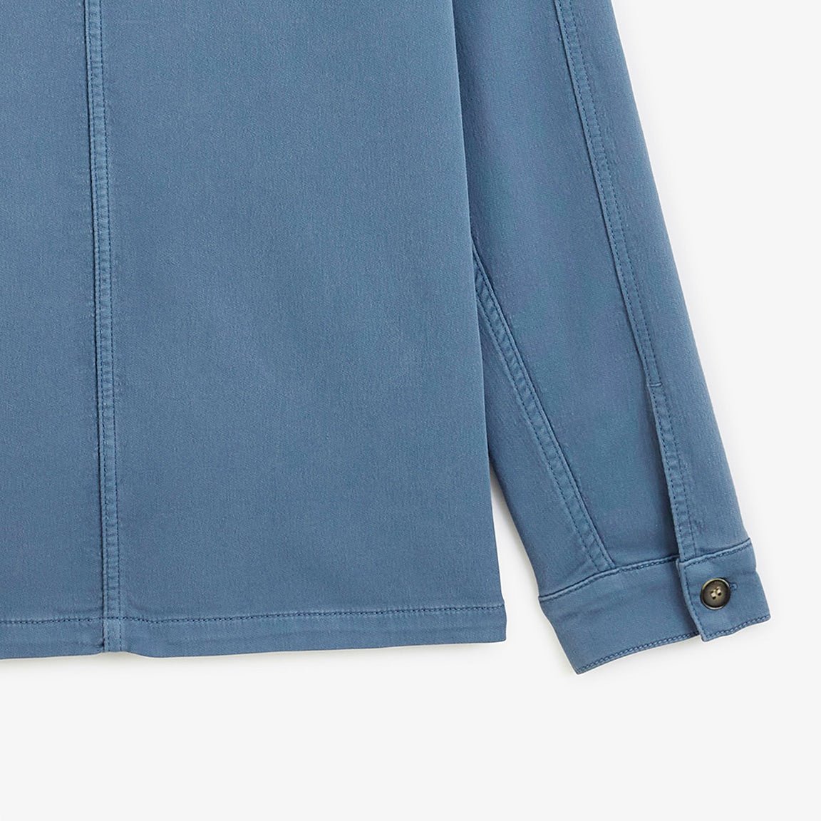 Worker Chevron Cotton Wendel Jacket in Lupine Blue SERGE BLANCO Blue