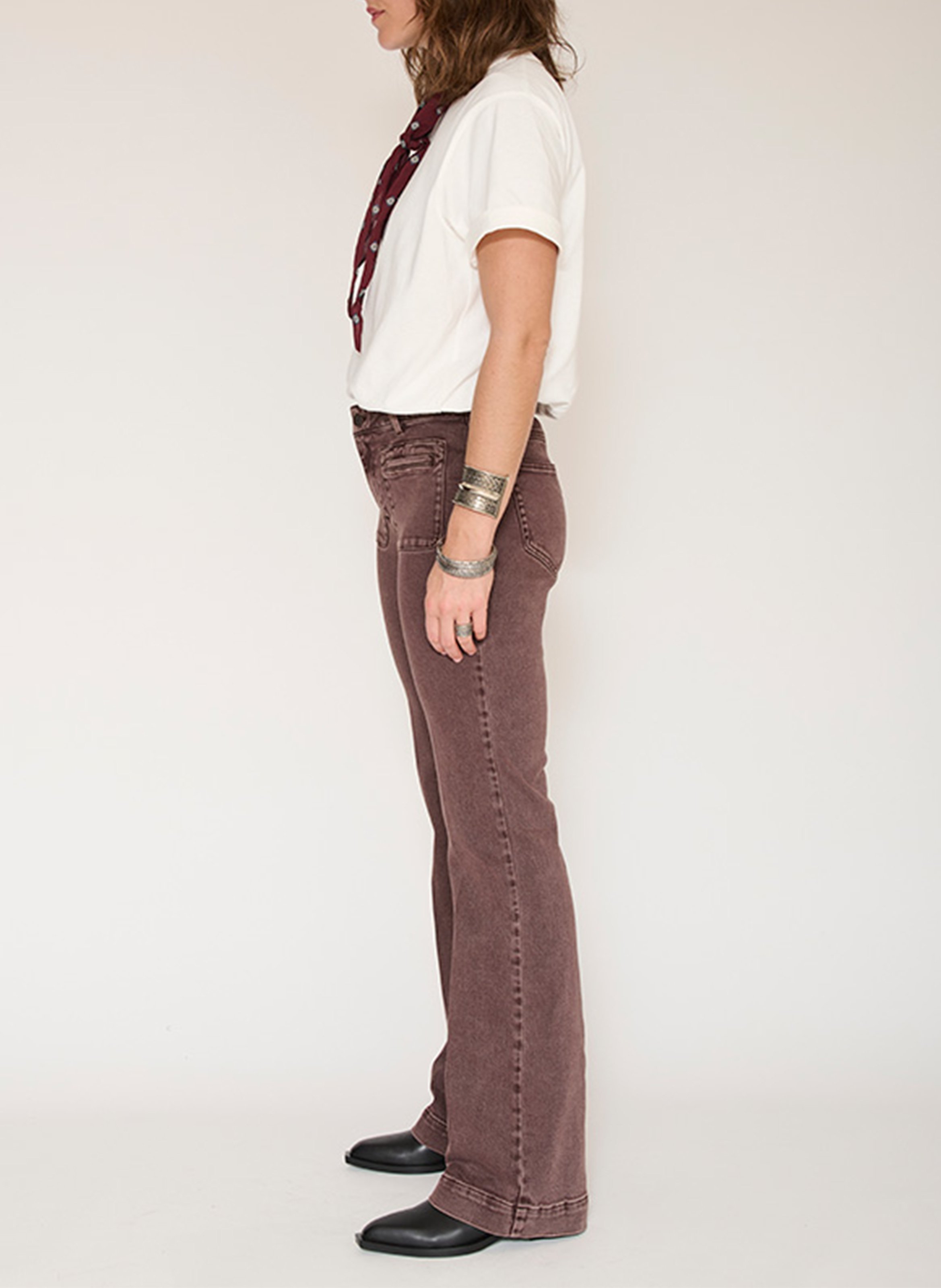 Ausgestellte Jeans aus Baumwolle MKT Braun