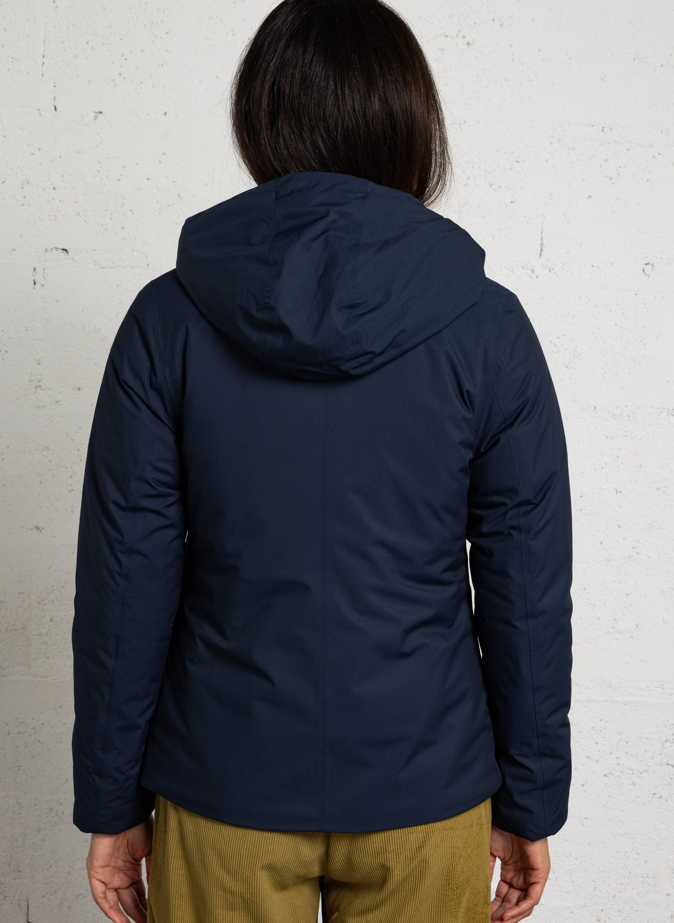 Gerade geschnittener Mantel mit Stehkragen K-WAY Blau
