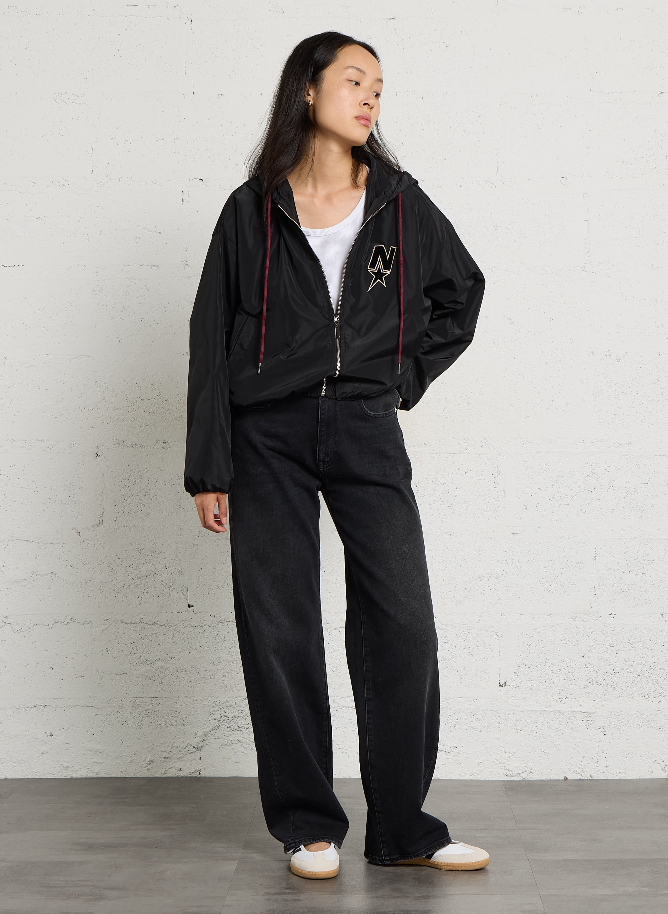 Veste droite à capuche NEWTONE Noir
