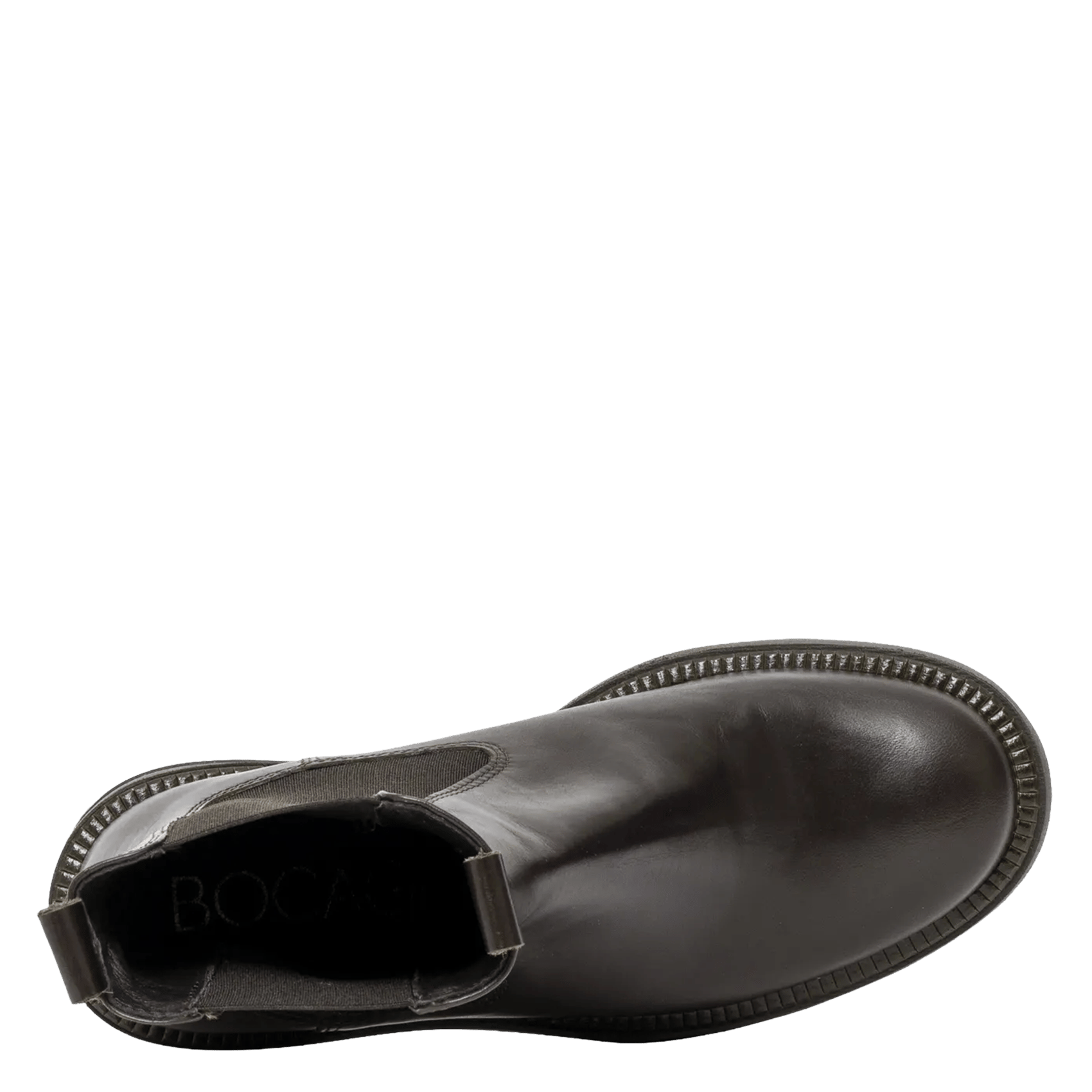Smooth black leather Chelsea boots BOCAGE Brown