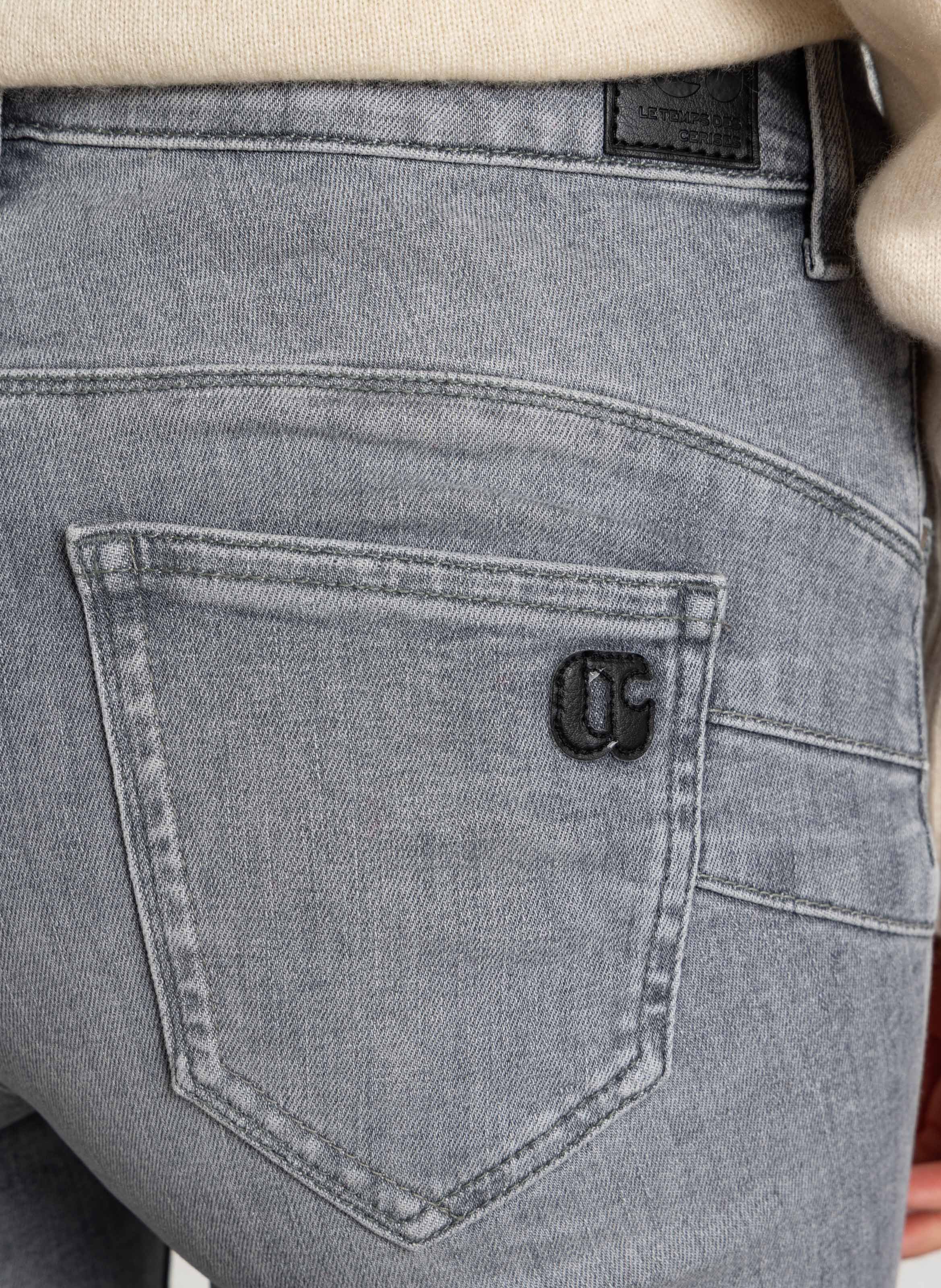Corrigerende slim fit jeans van katoenmix LE TEMPS DES CERISES Grijs