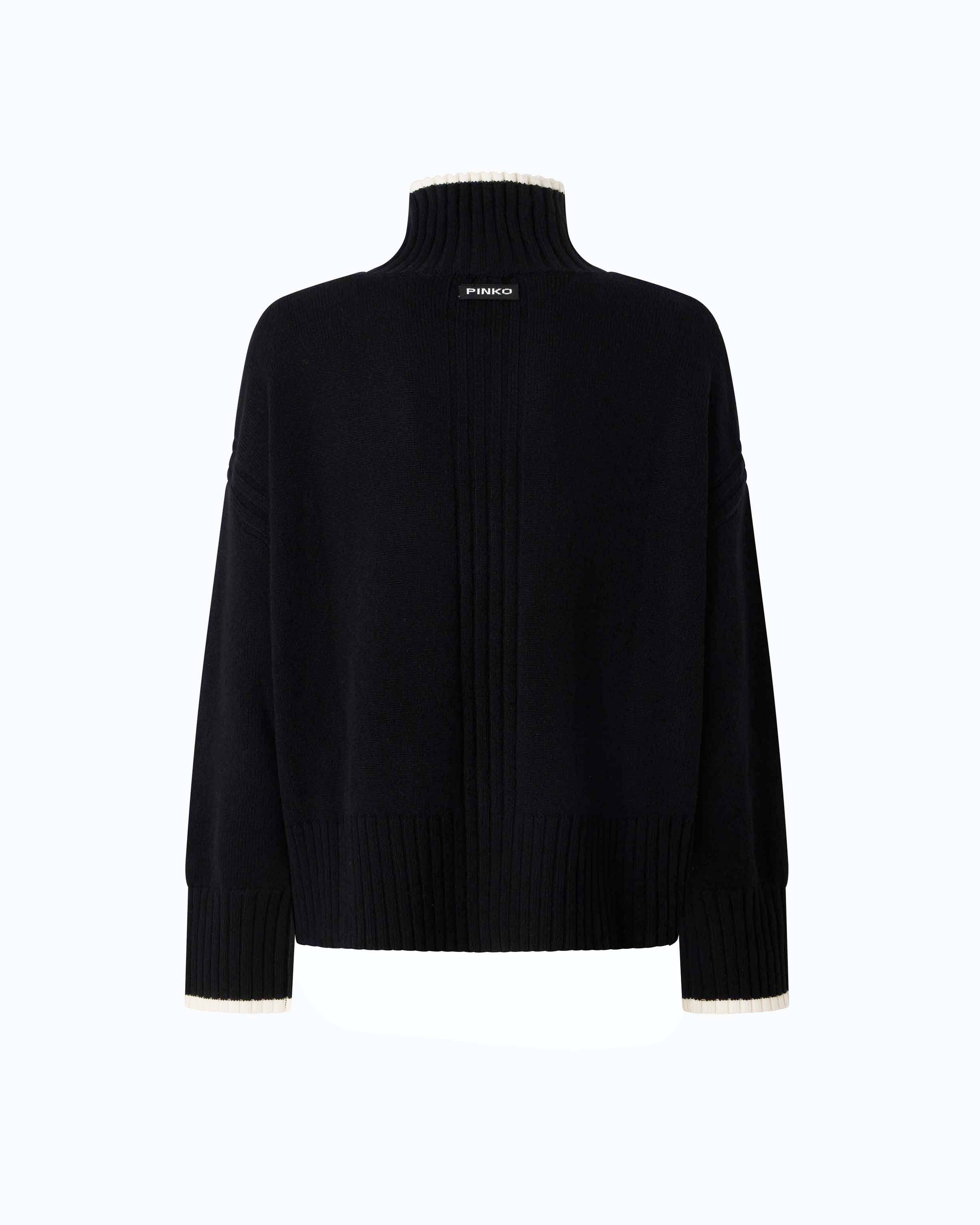 Wool and cashmere turtleneck sweater PINKO Black