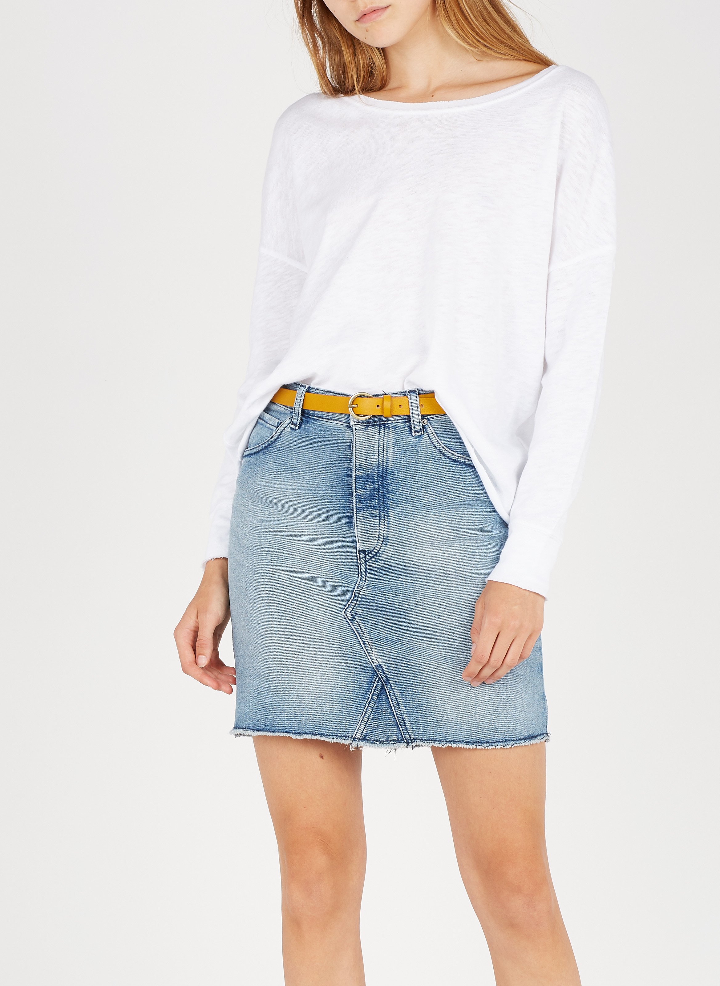 Tee-shirt col bateau en coton AMERICAN VINTAGE Blanc