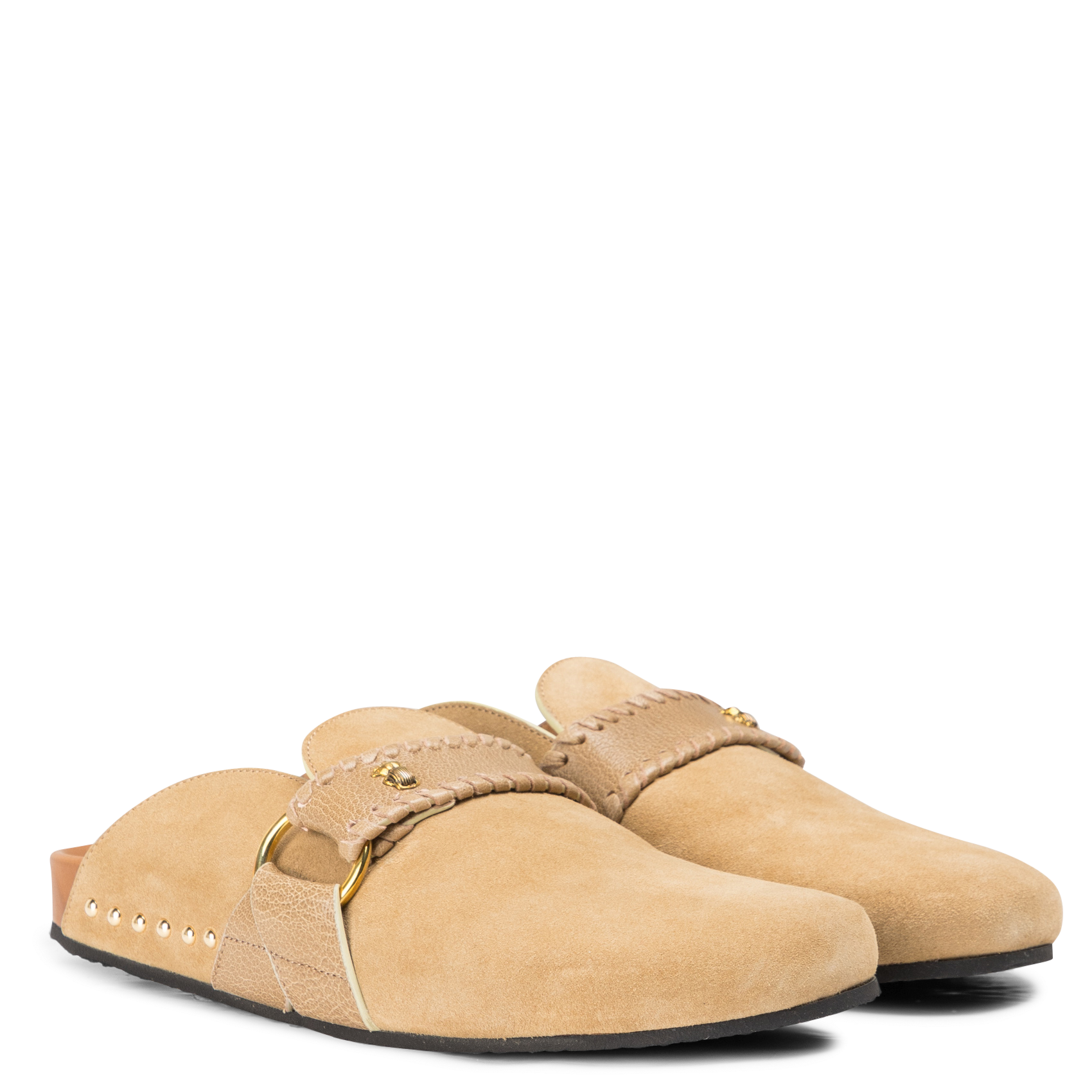 Leather mules CLARIS VIROT Beige