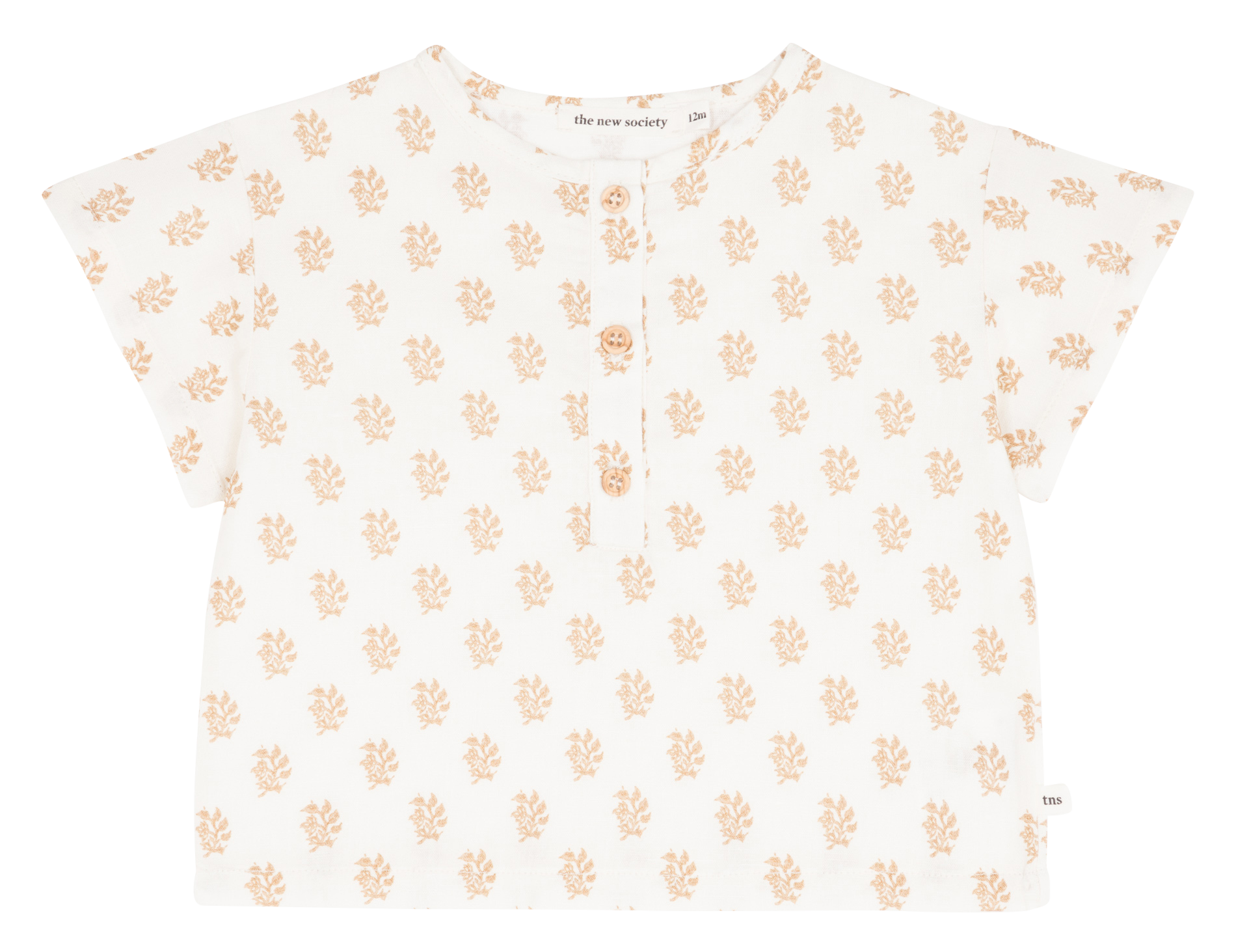 Printed t-shirt in cotton and linen THE NEW SOCIETY Multicolored