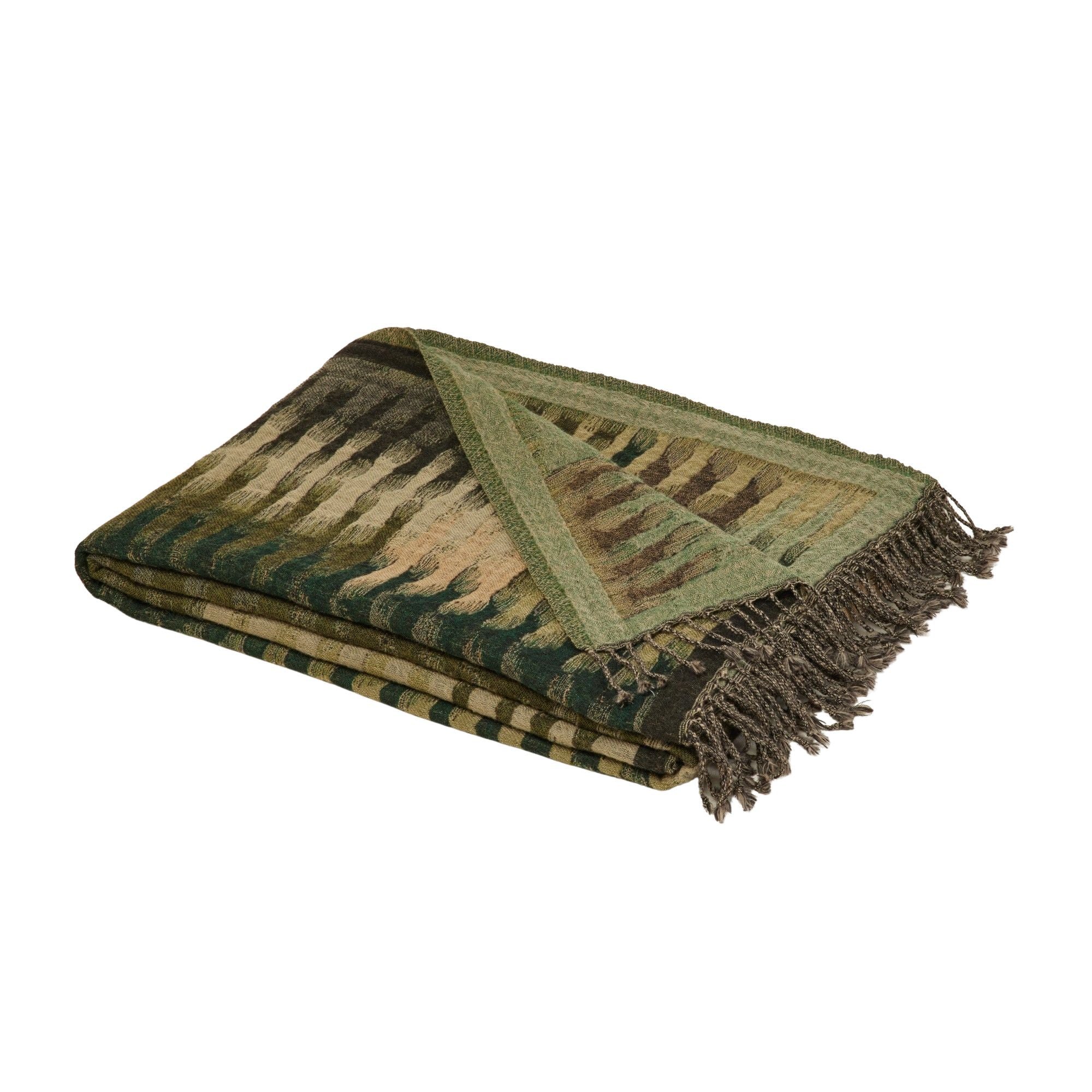 Plaid pure laine MADURA Vert