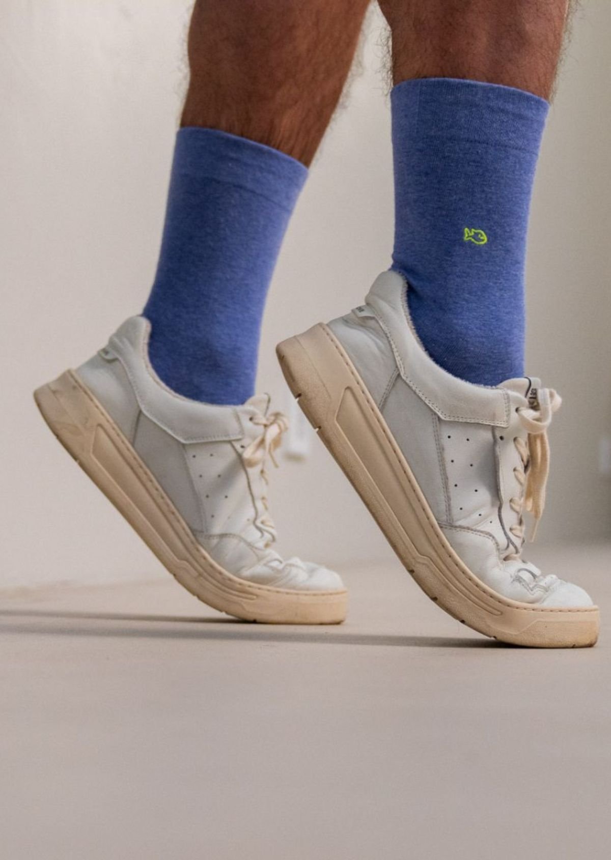 Solid combed cotton socks Purple