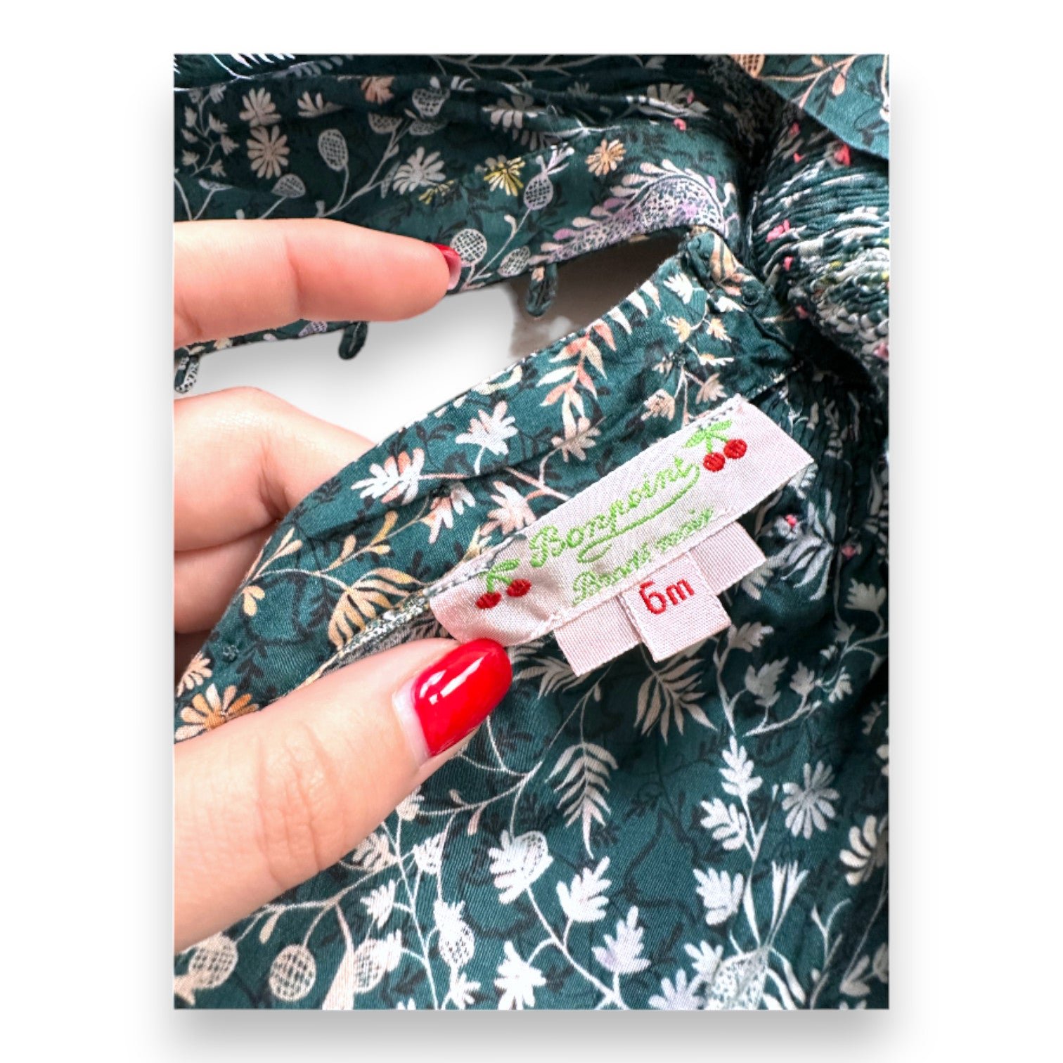 Green baby blouse - 6 months BONPOINT - Seconde Main Green