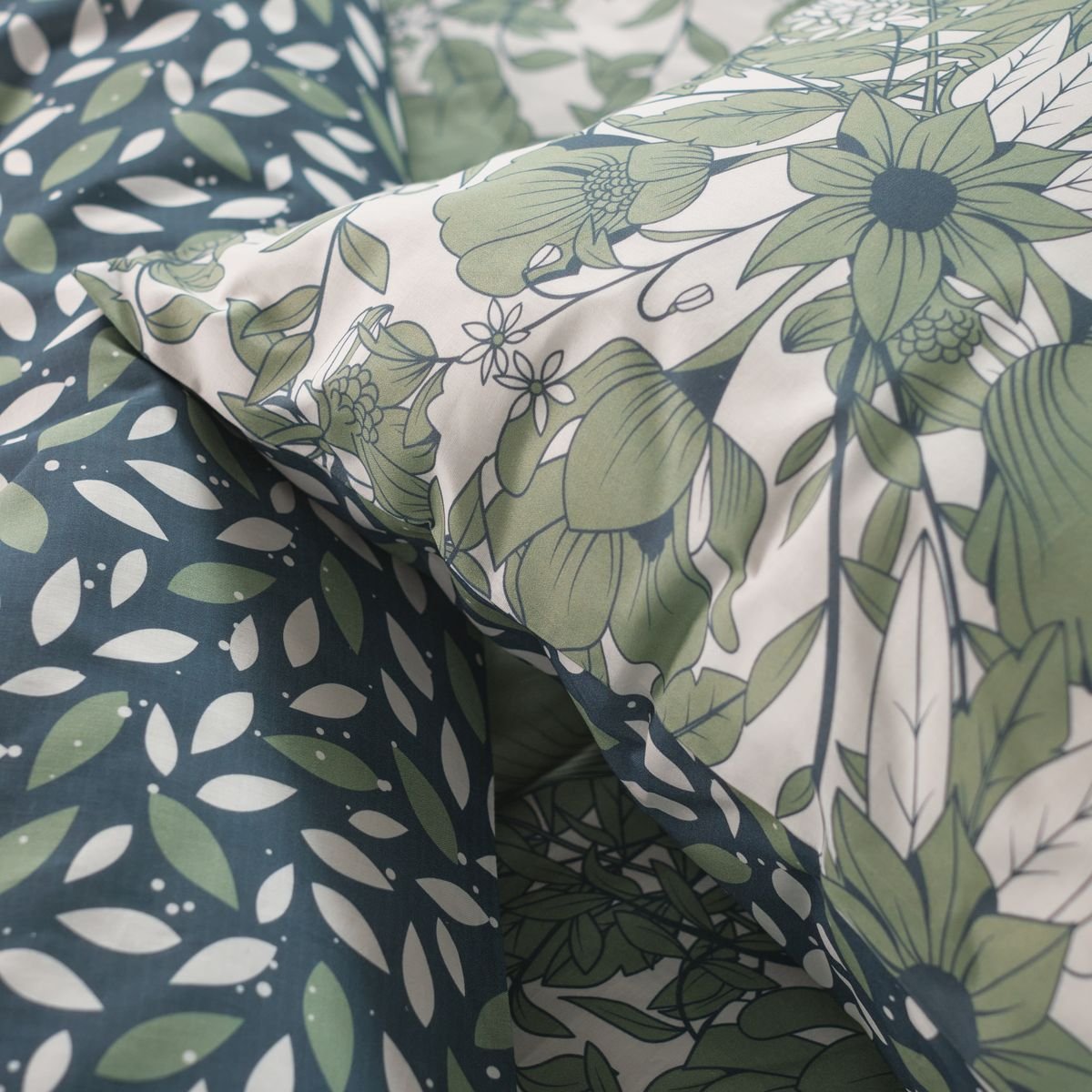 Printed cotton bed set TODAY LINGE DE MAISON Green