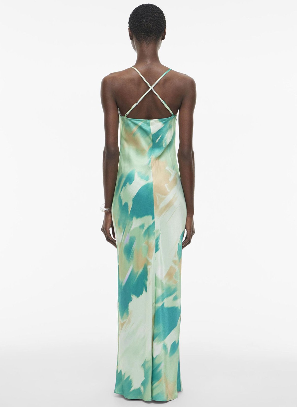 Robe longue imprimée ROUGE EDIT Vert