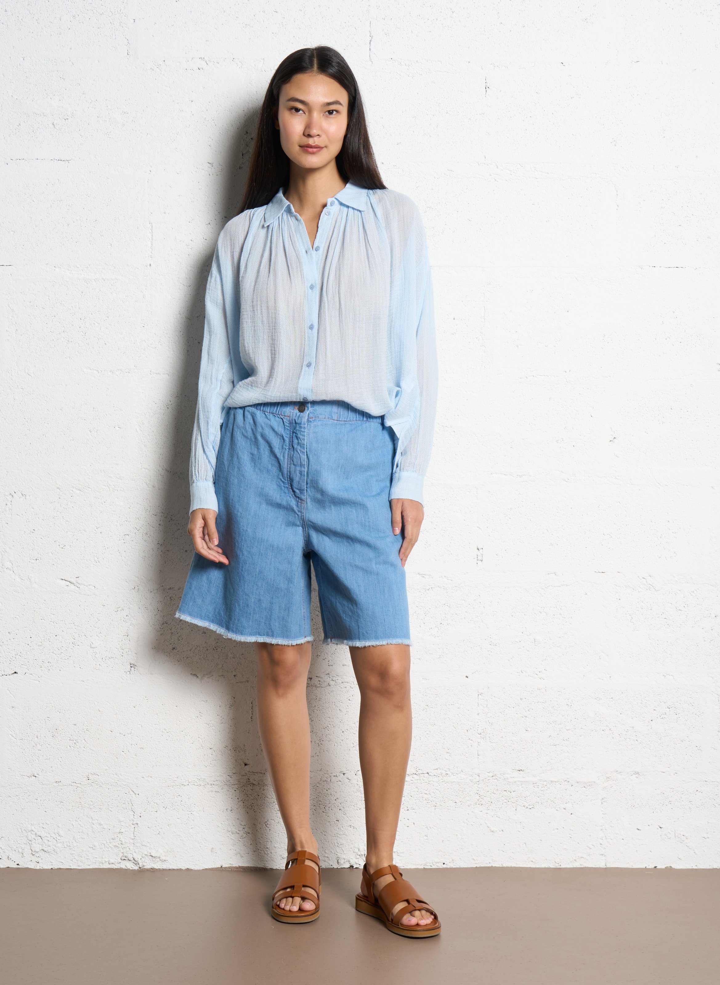 Cotton-blend Bermuda shorts MASSCOB Blue