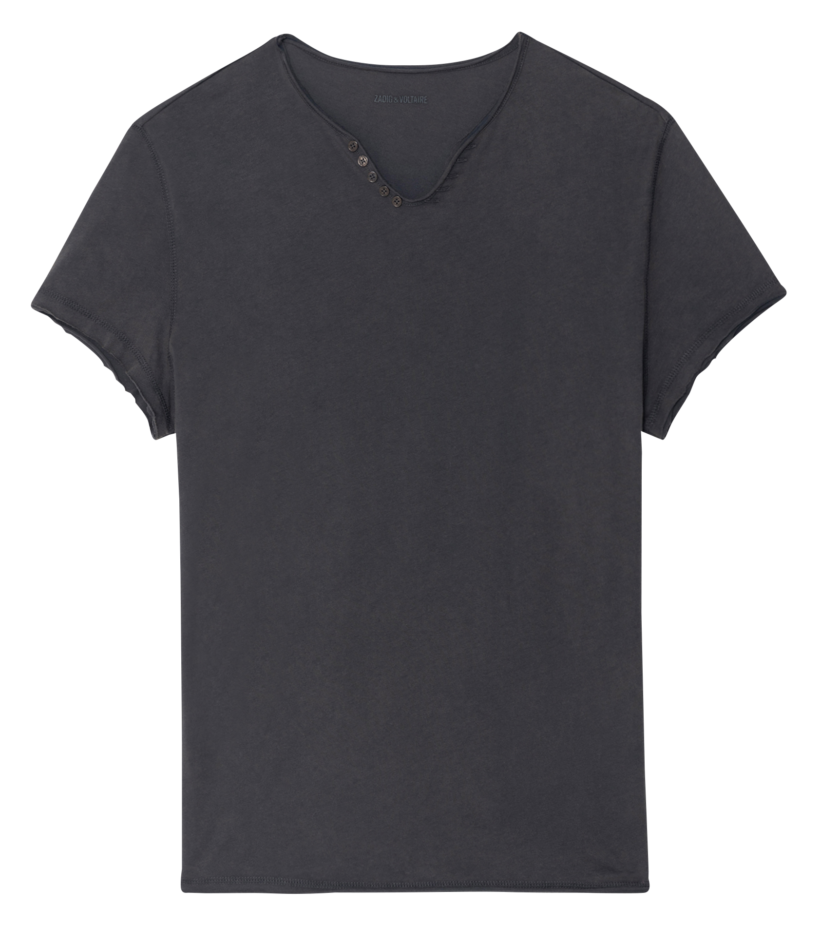 Tee-shirt droit en coton sérigraphié ZADIG&amp;VOLTAIRE Gris
