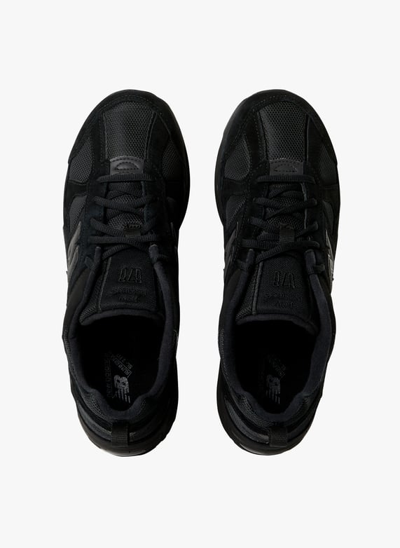 Low-top leather mix sneakers 41,5 - Main Image
