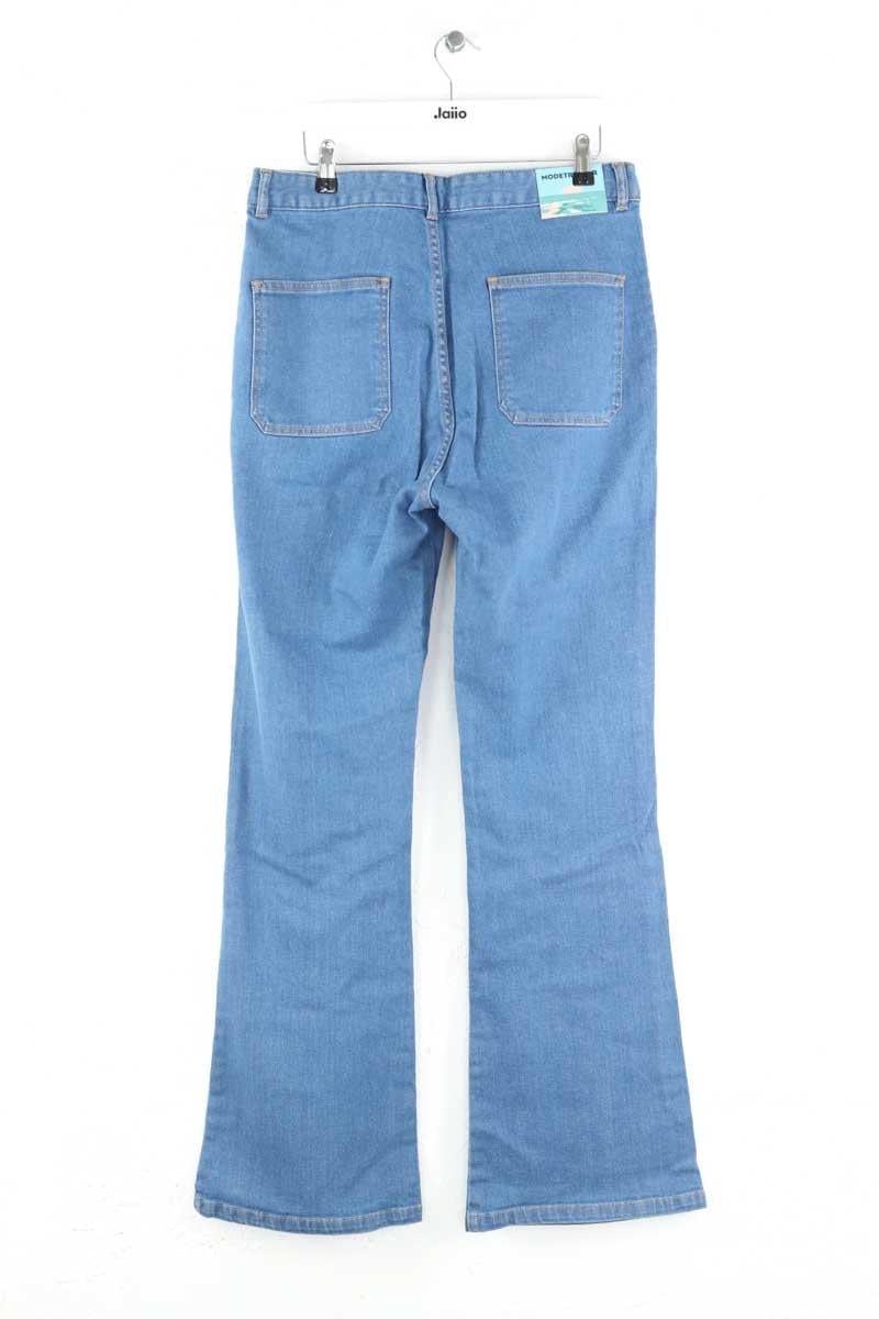 Cotton straight jeans MODETROTTER - Seconde Main Blue