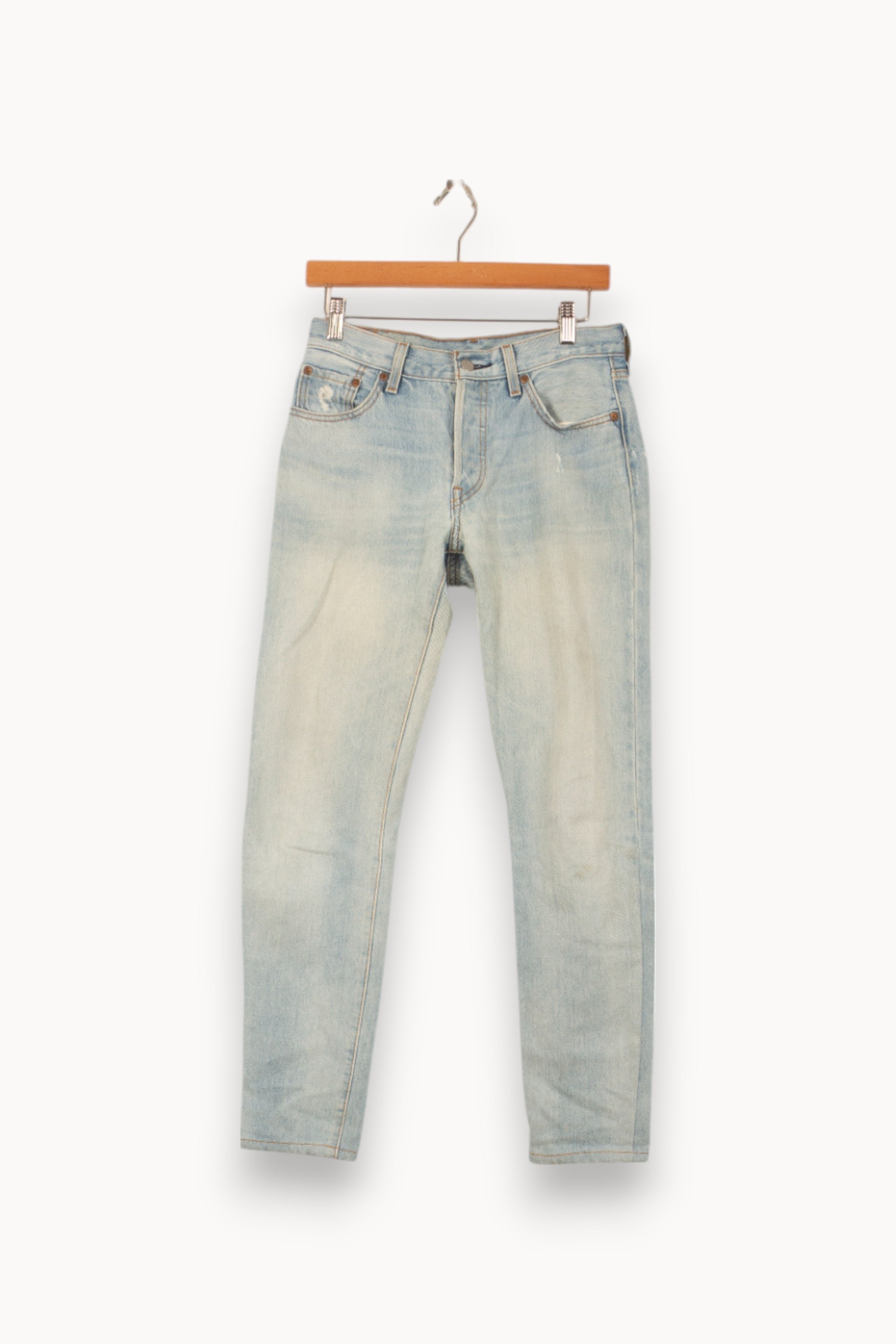 Cropped slim jeans with studs LEVI'S - Seconde main Blue