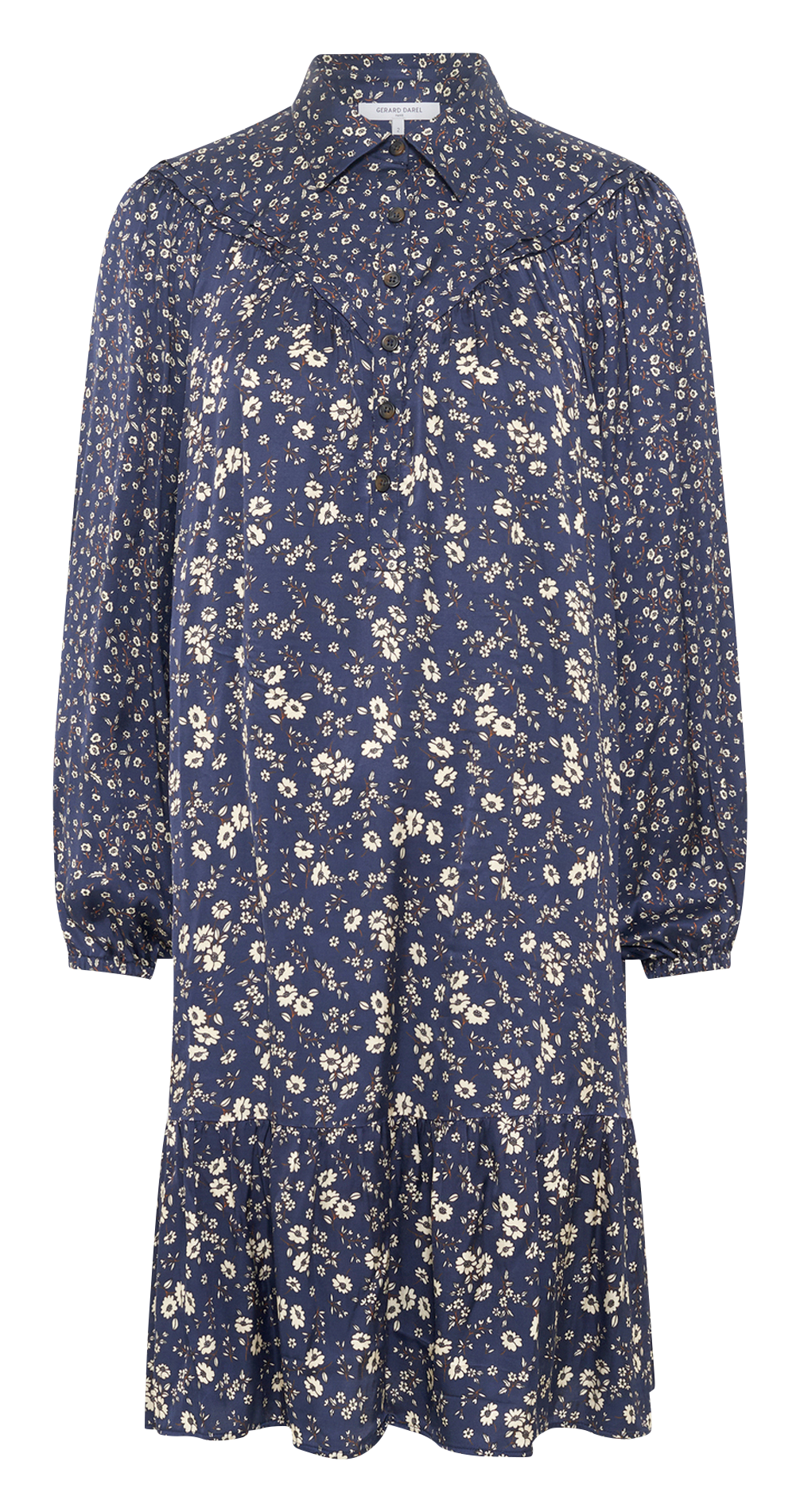 Short dress with classic collar GERARD DAREL Blue