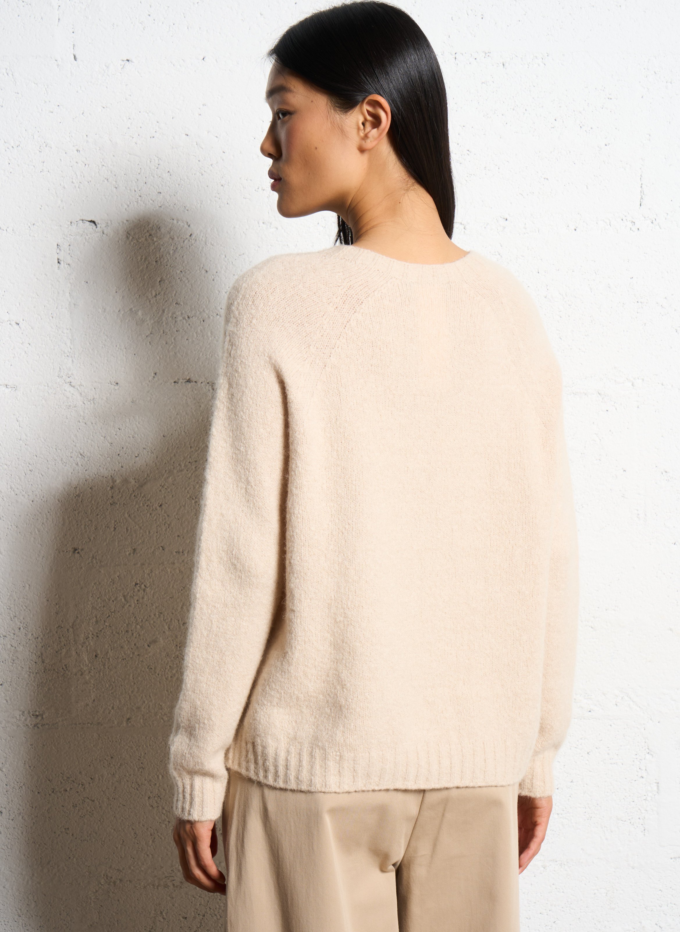 Pull droit en maille MAX MARA WEEK END Blanc