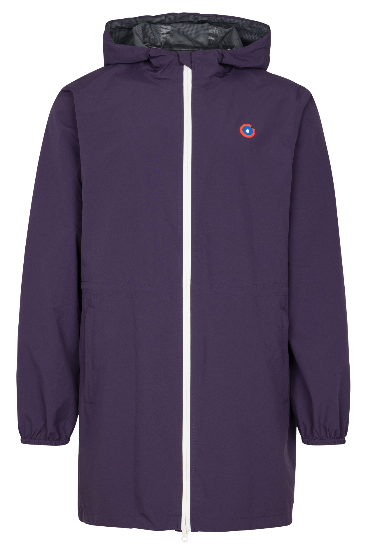 Imperméable long à capuche convertible AMELOT Aubergine