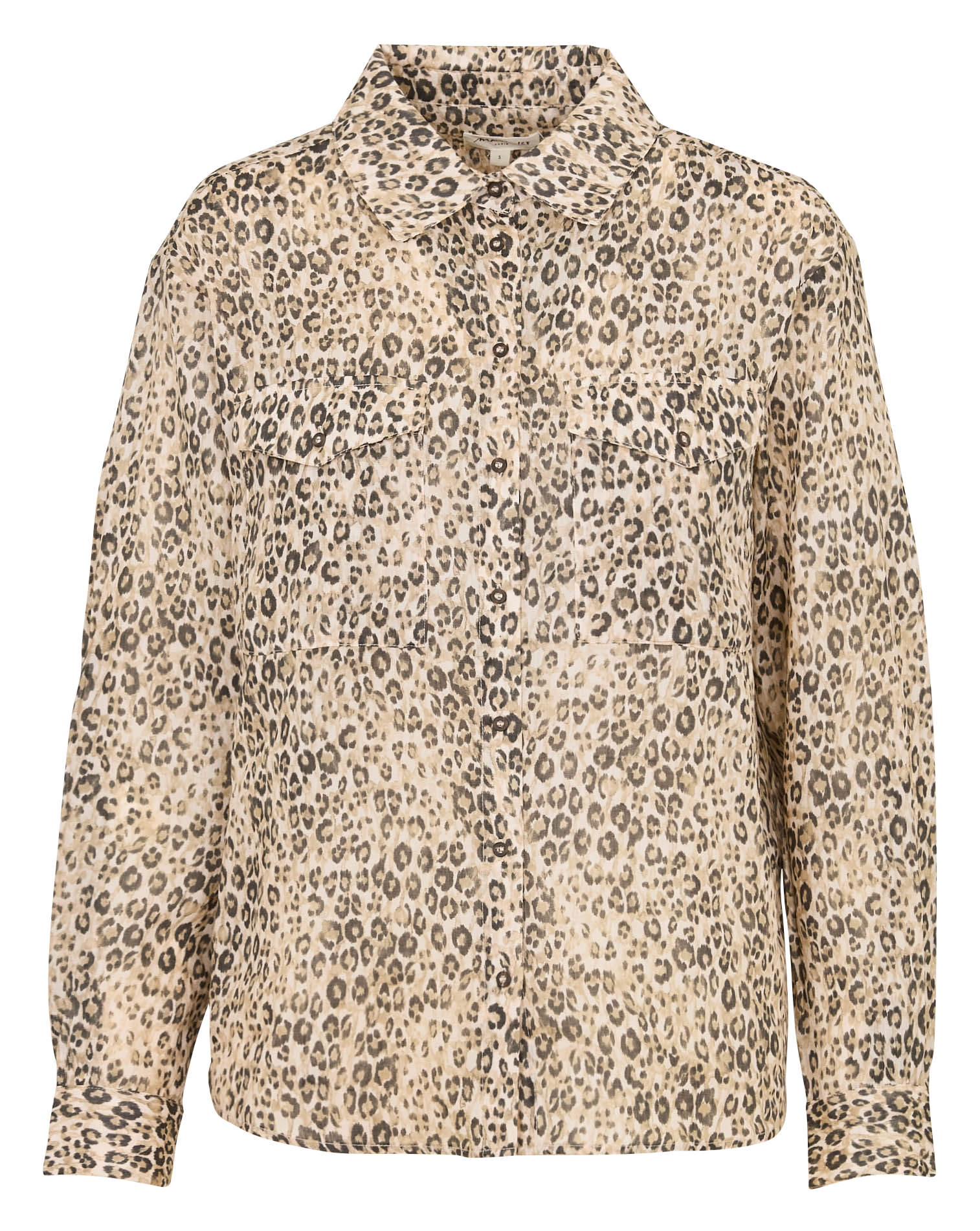 Chemise droite boutonnée à motif léopard MAISON 123 Beige