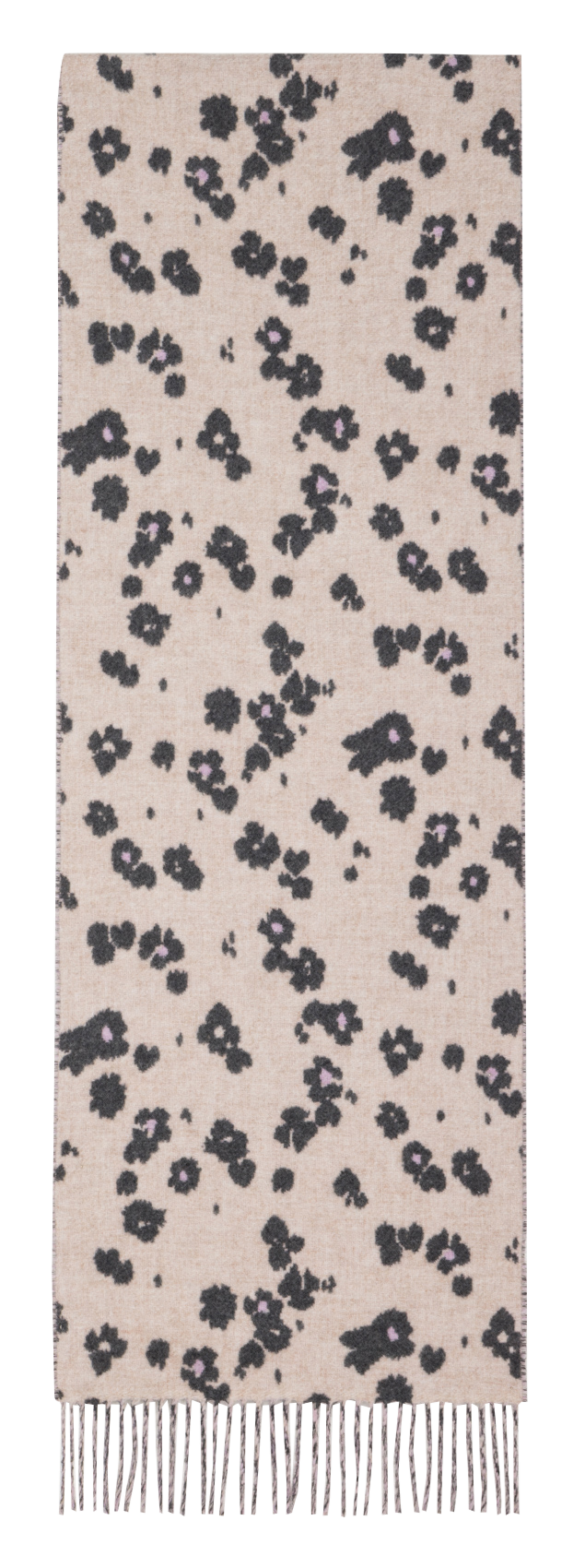 Echarpe en laine mélangée imprimée DES PETITS HAUTS Blanc