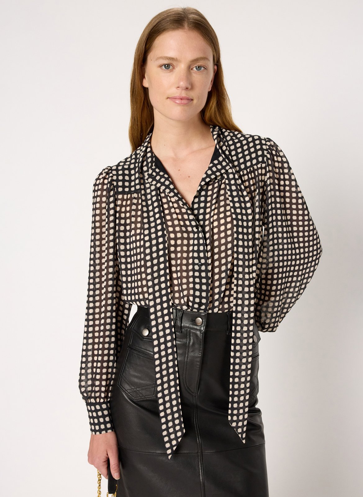 Rechte blouse met print GERARD DAREL Zwart
