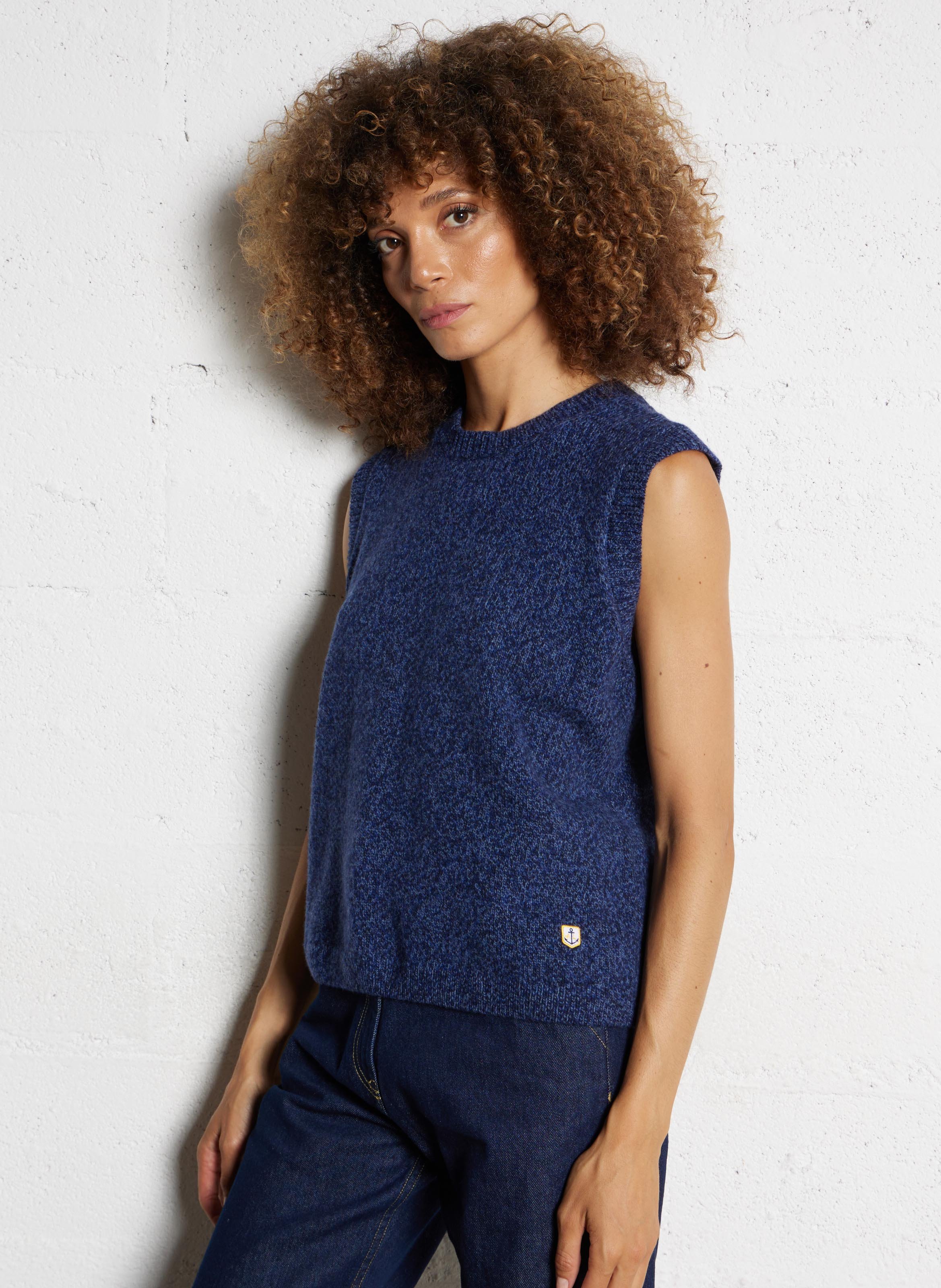 Pull sans manches en laine ARMOR LUX Bleu