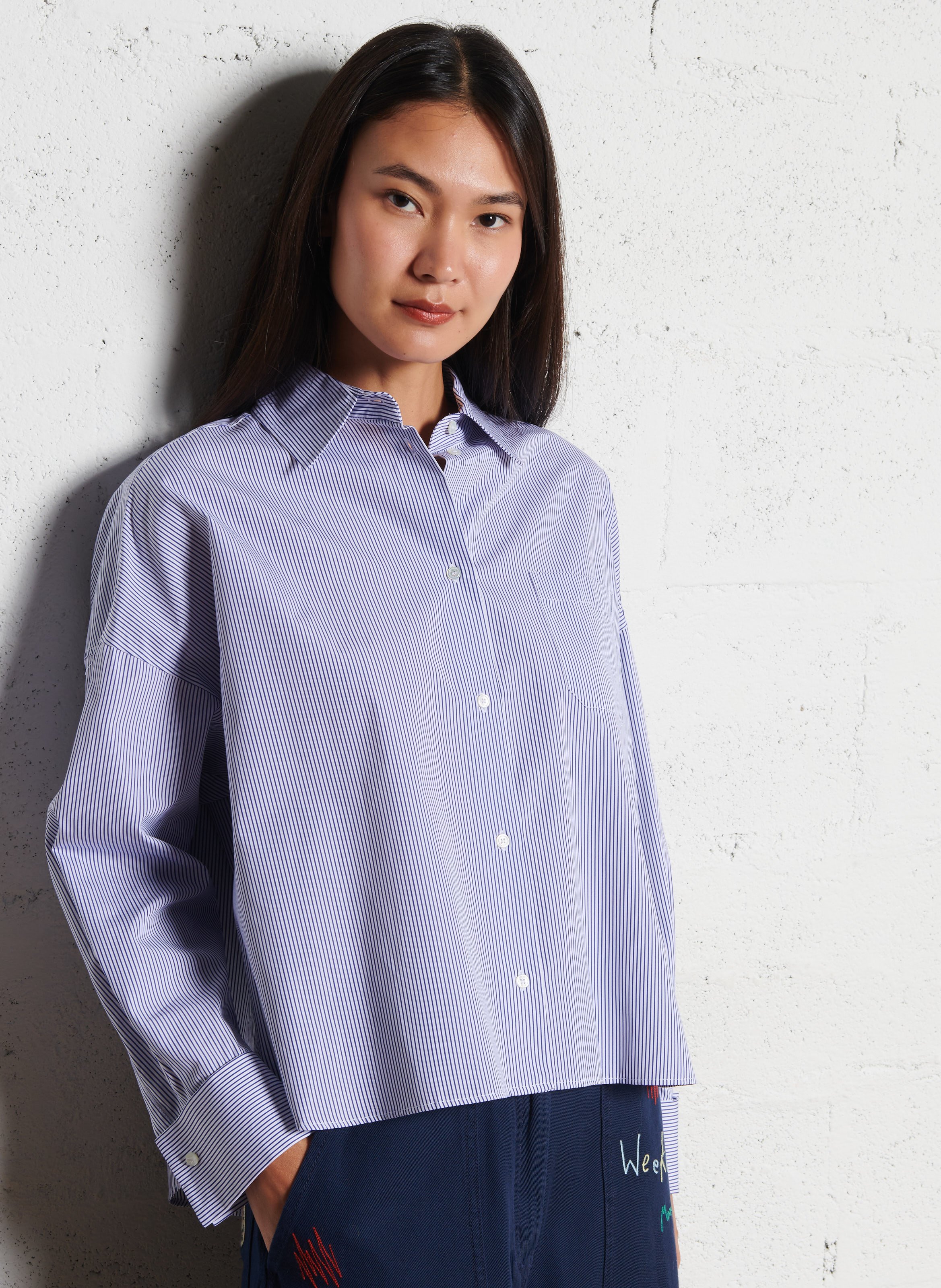 Capri plain oversized shirt MAX MARA WEEK END Blue