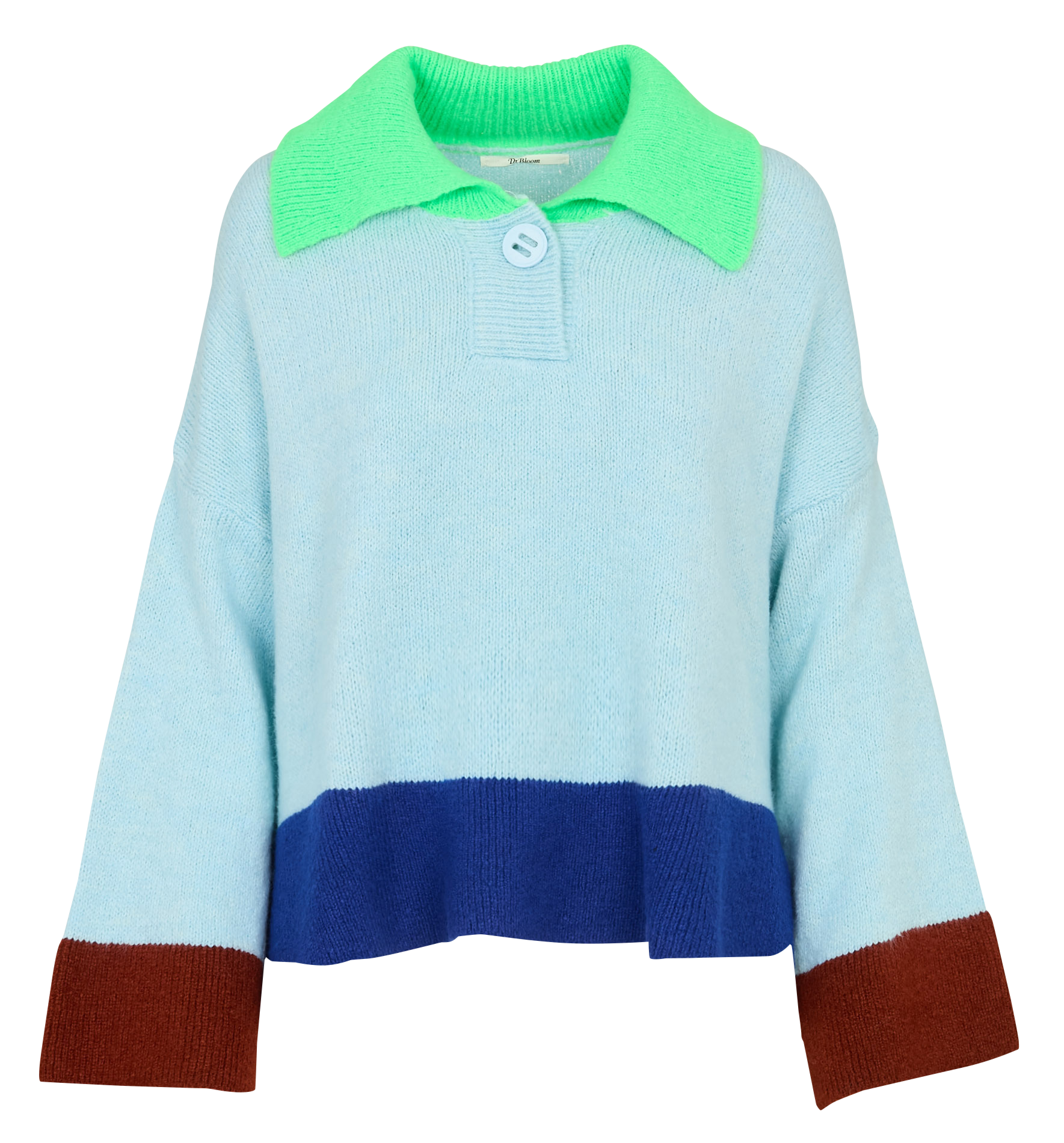 Pull oversize col classique  DR BLOOM Bleu