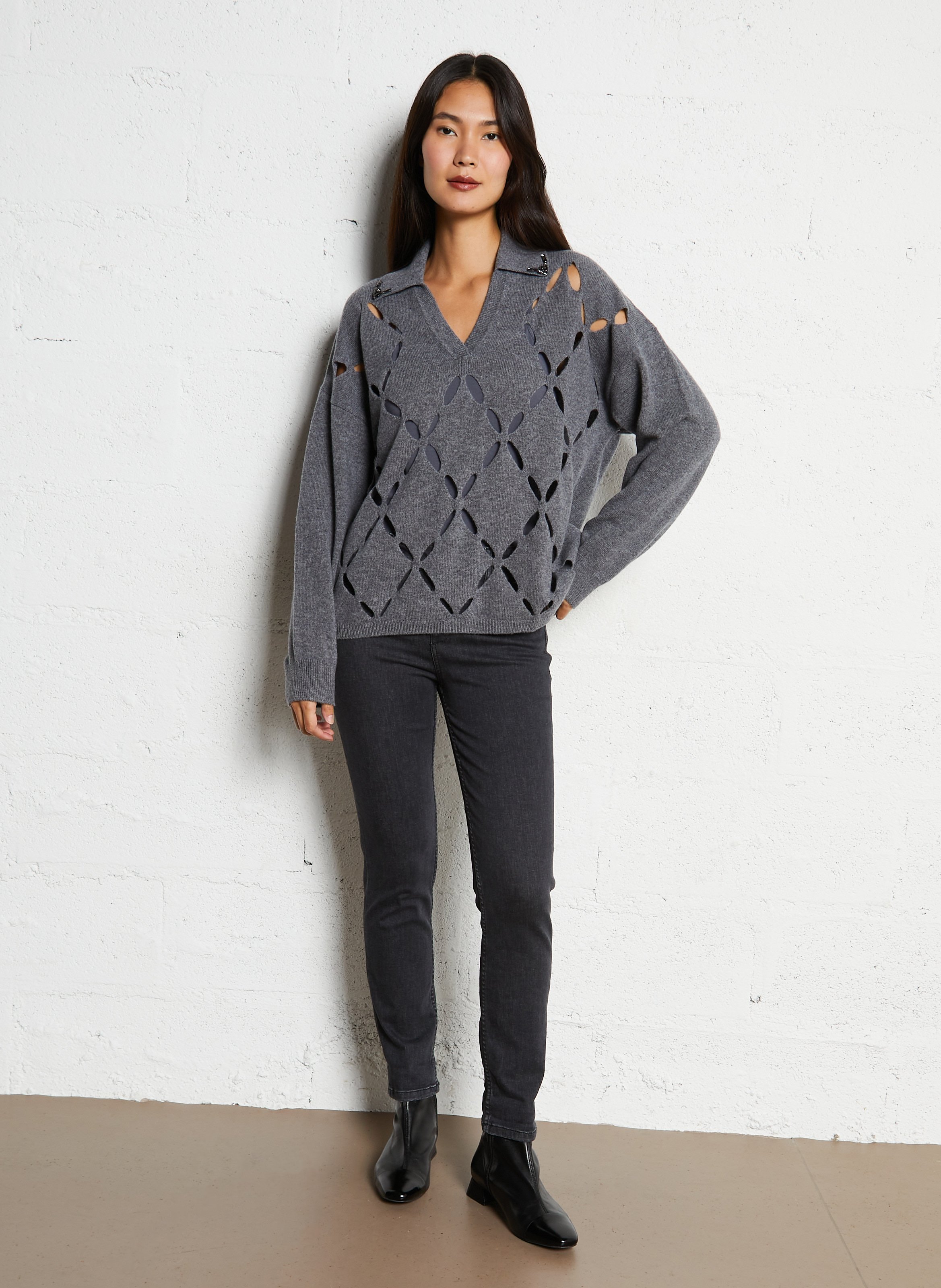 Skinny Jeans aus Baumwoll-Mix LIU JO Grau