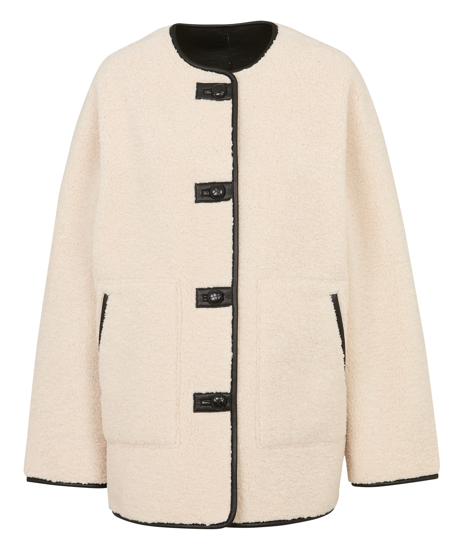 Mid-length faux fur coat IKKS White