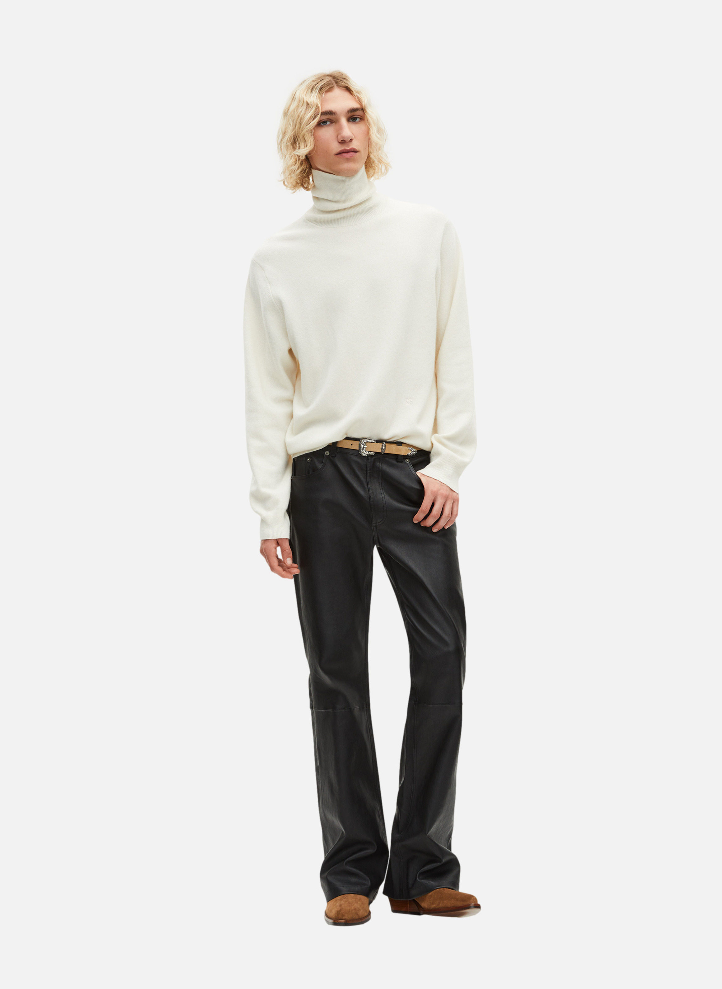 Cashmere polo neck sweater THE KOOPLES Beige