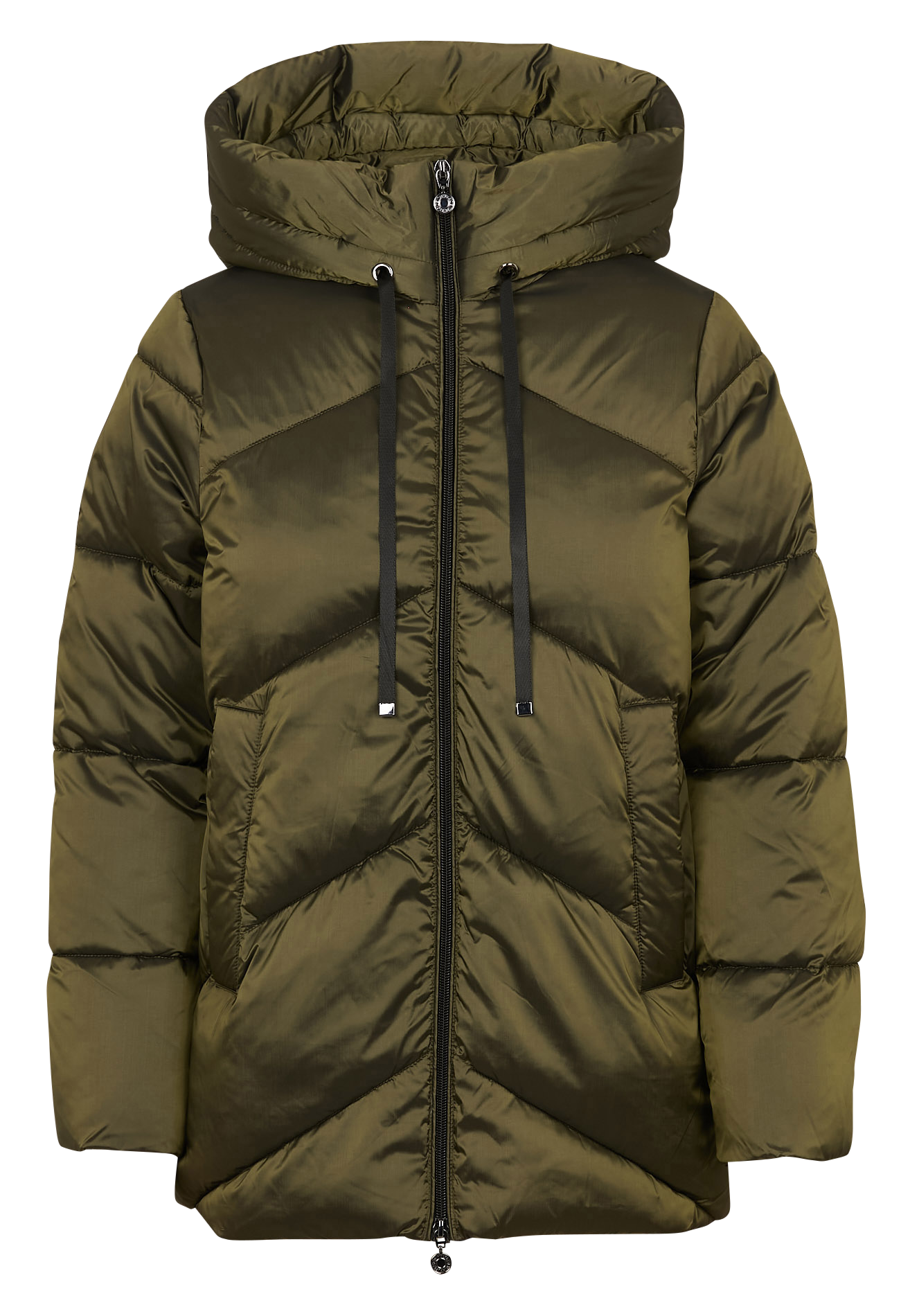 Quilted straight down jacket LE TEMPS DES CERISES Green