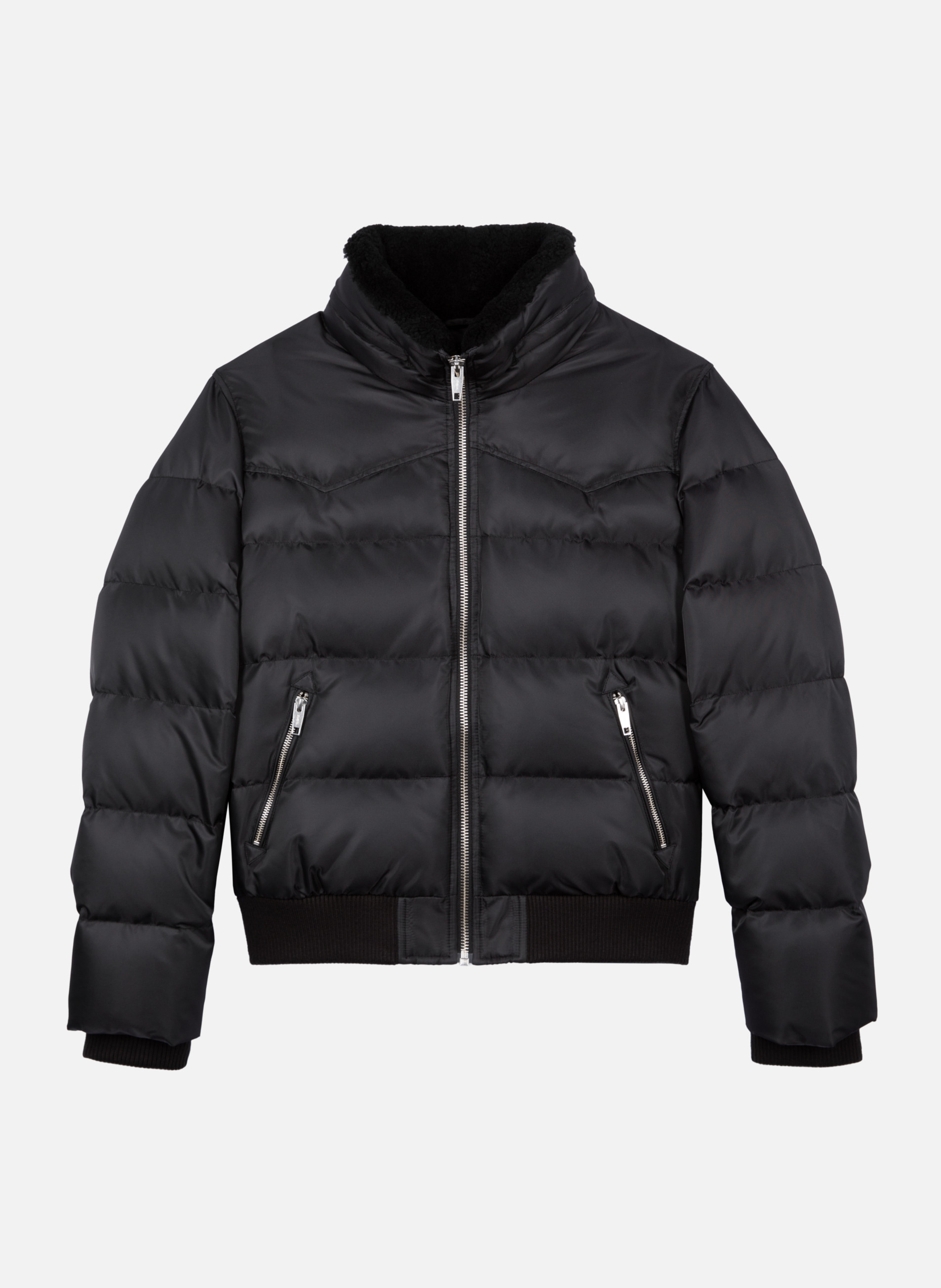 Lightweight quilted padded jacket with high neck THE KOOPLES Grey