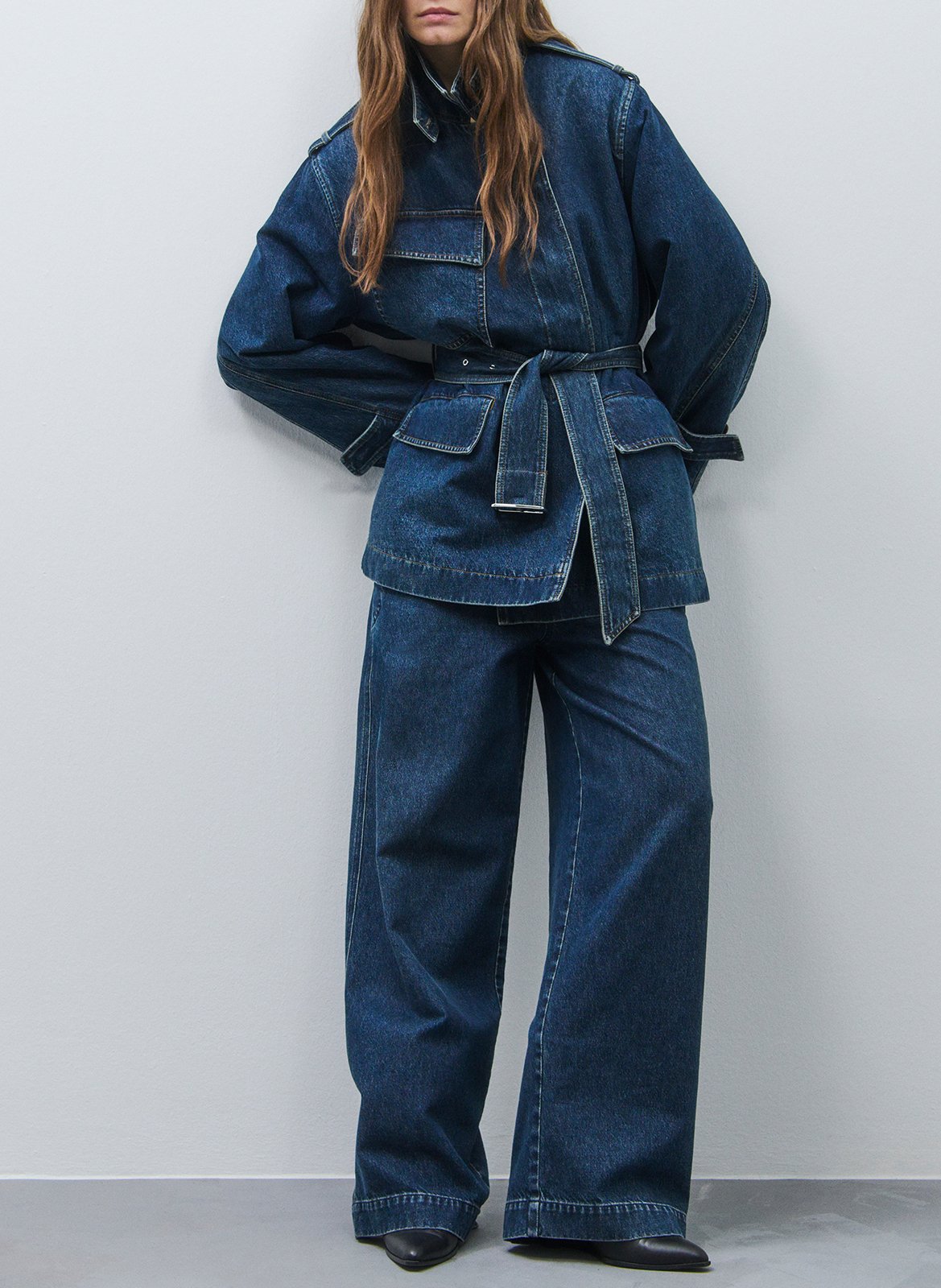 Regular waist wide-leg jeans CLOSED Blue