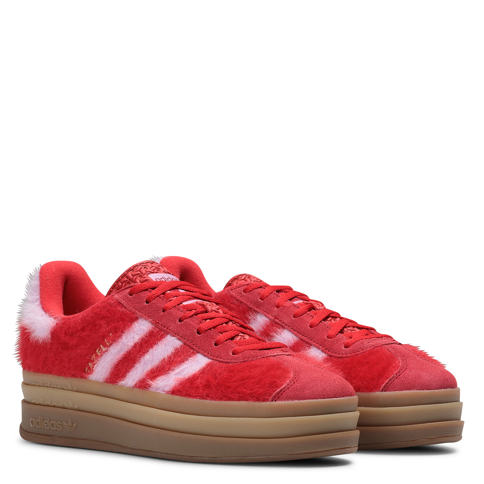 Baskets à plateformes en cuir ADIDAS Rouge