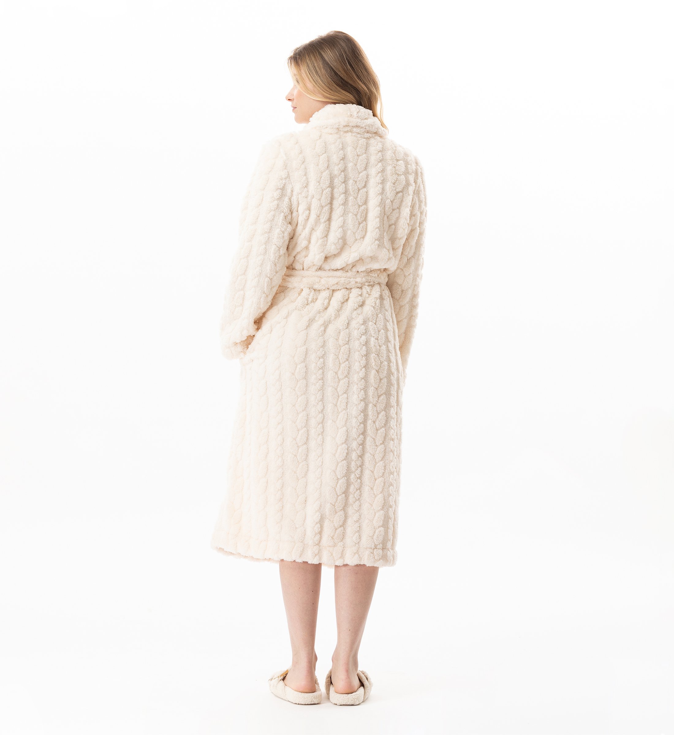 Crossed robe with braided effect LE CHAT Beige