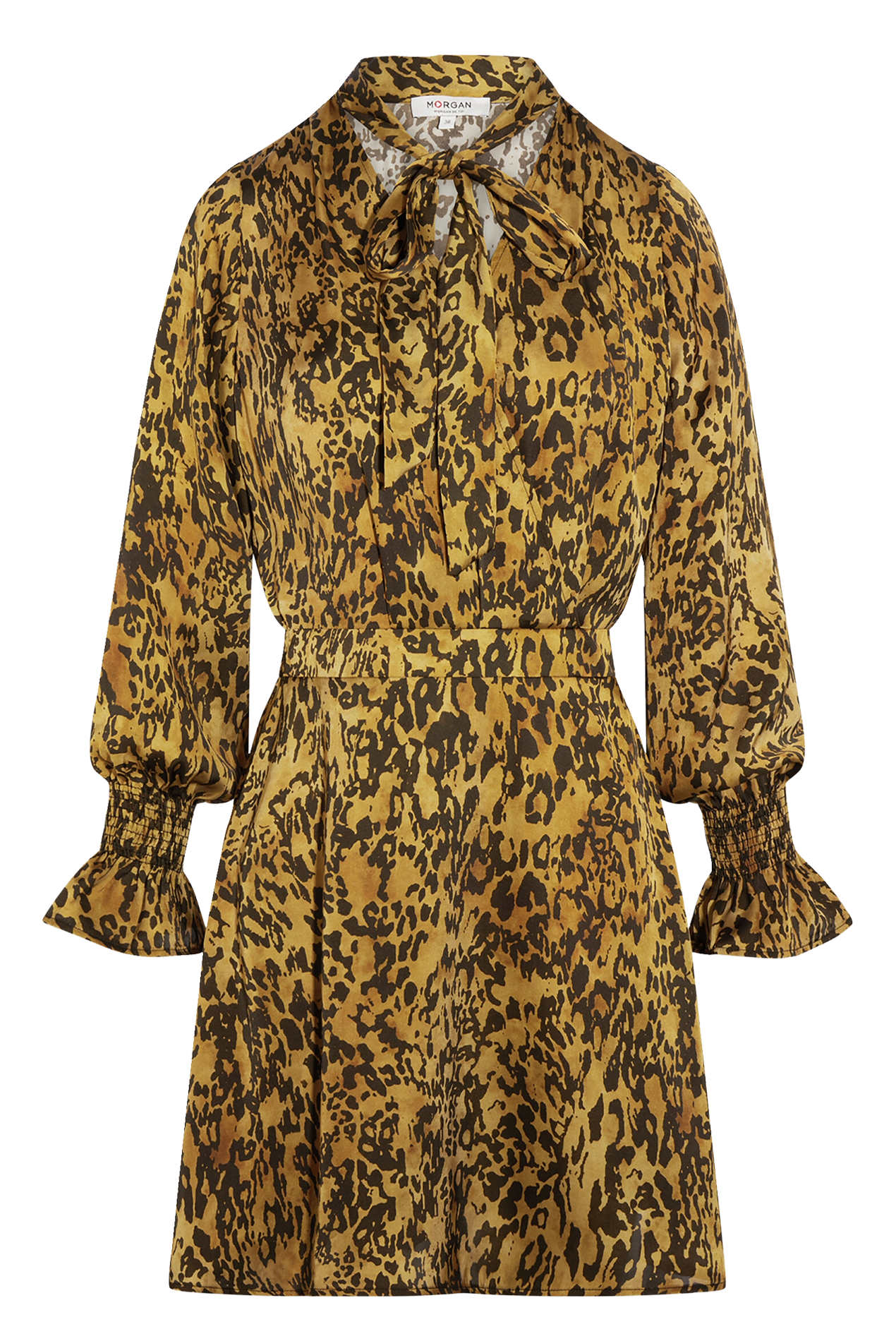 Korte jurk met strikkraag MORGAN Veelkleurig