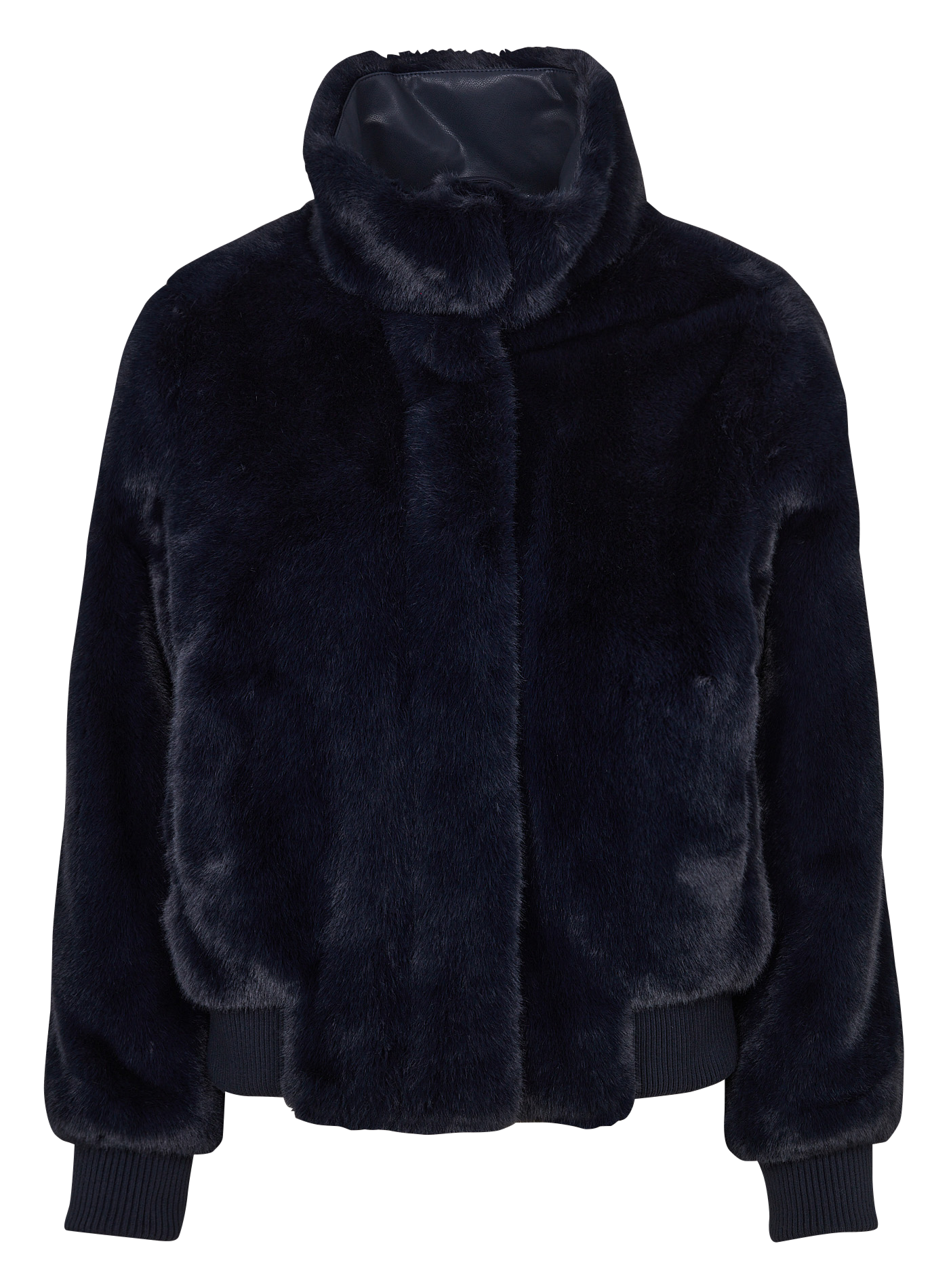 Veste col montant effet fourrure  TARA JARMON Bleu