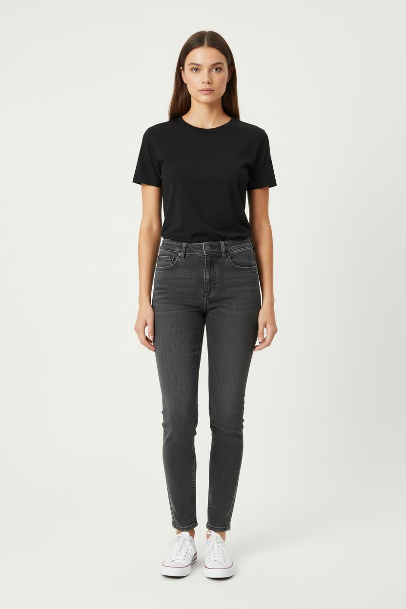 Cropped slim jeans with studs SEZANE - Seconde main Grey