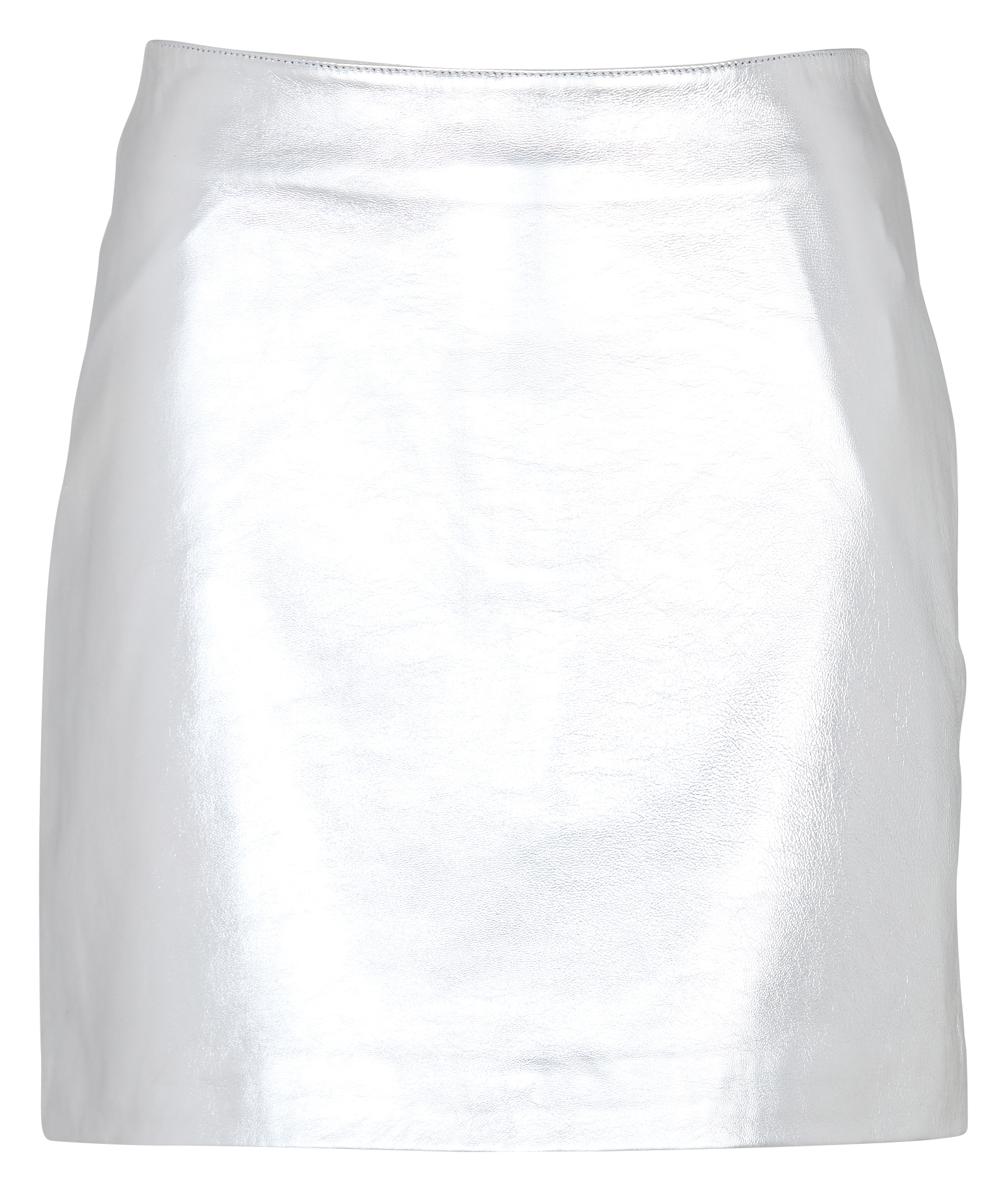 Short metallic leather skirt LA PETITE ETOILE Silver