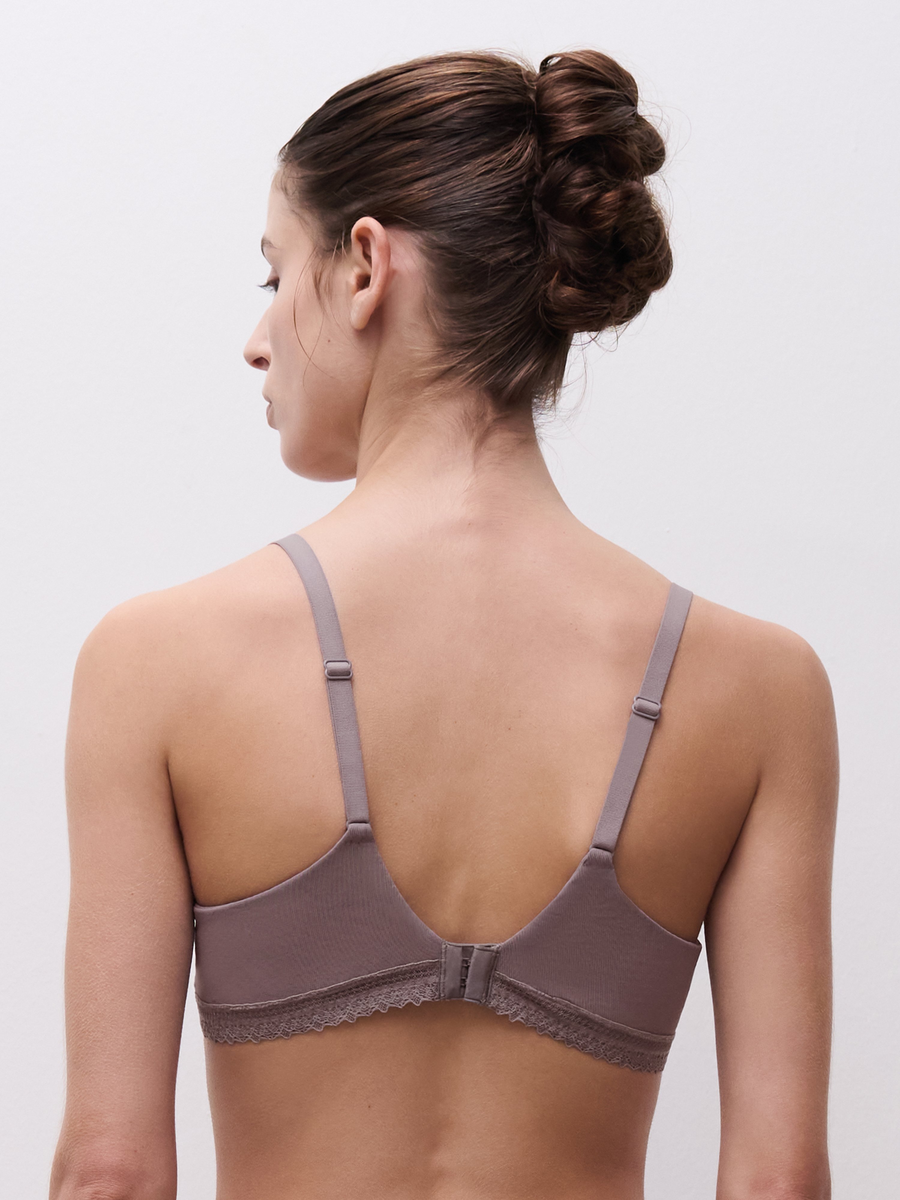 Plunge lace padded bra CHANTELLE Purple