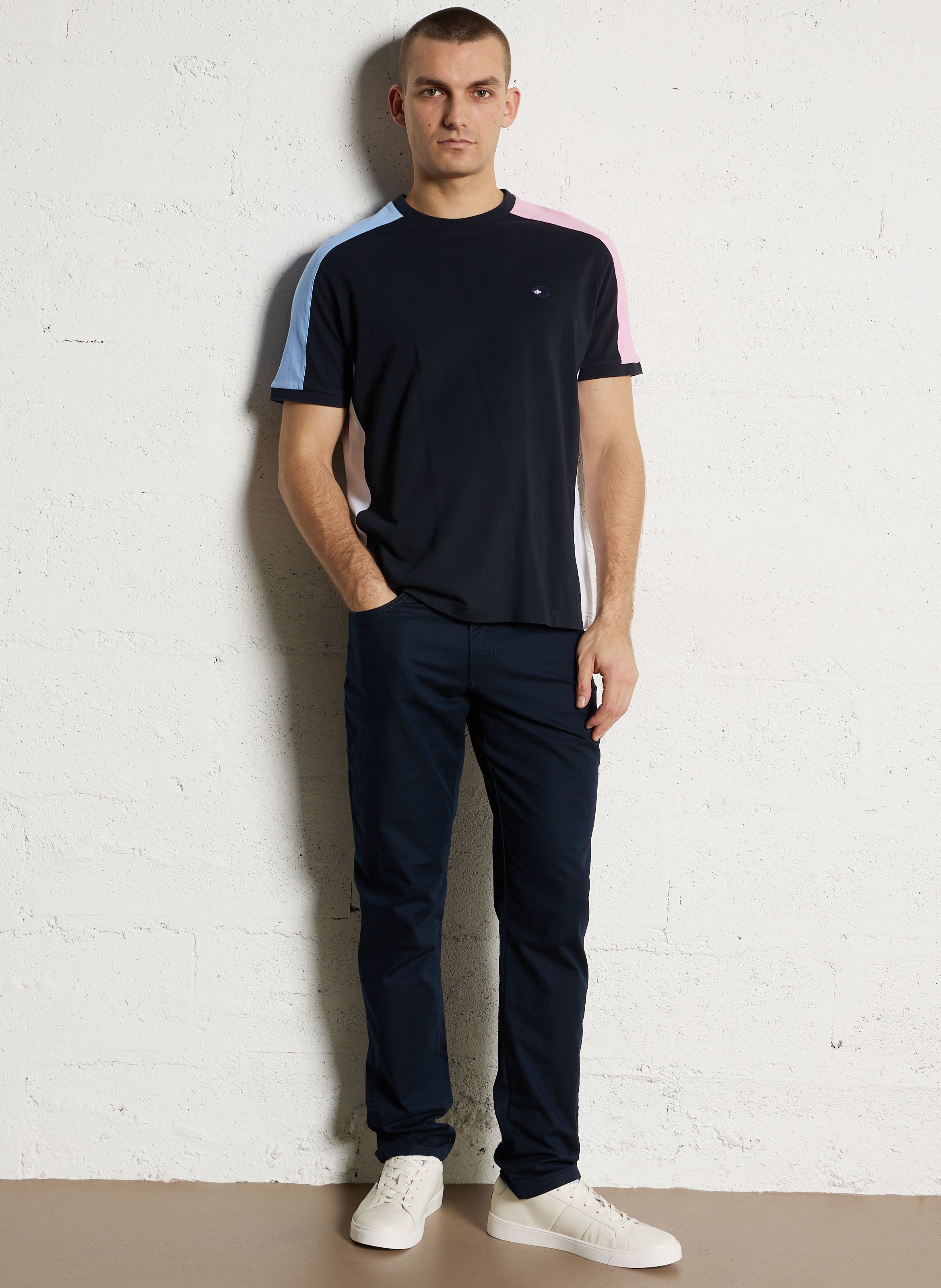 Tee-shirt col rond en coton EDEN PARK Rose